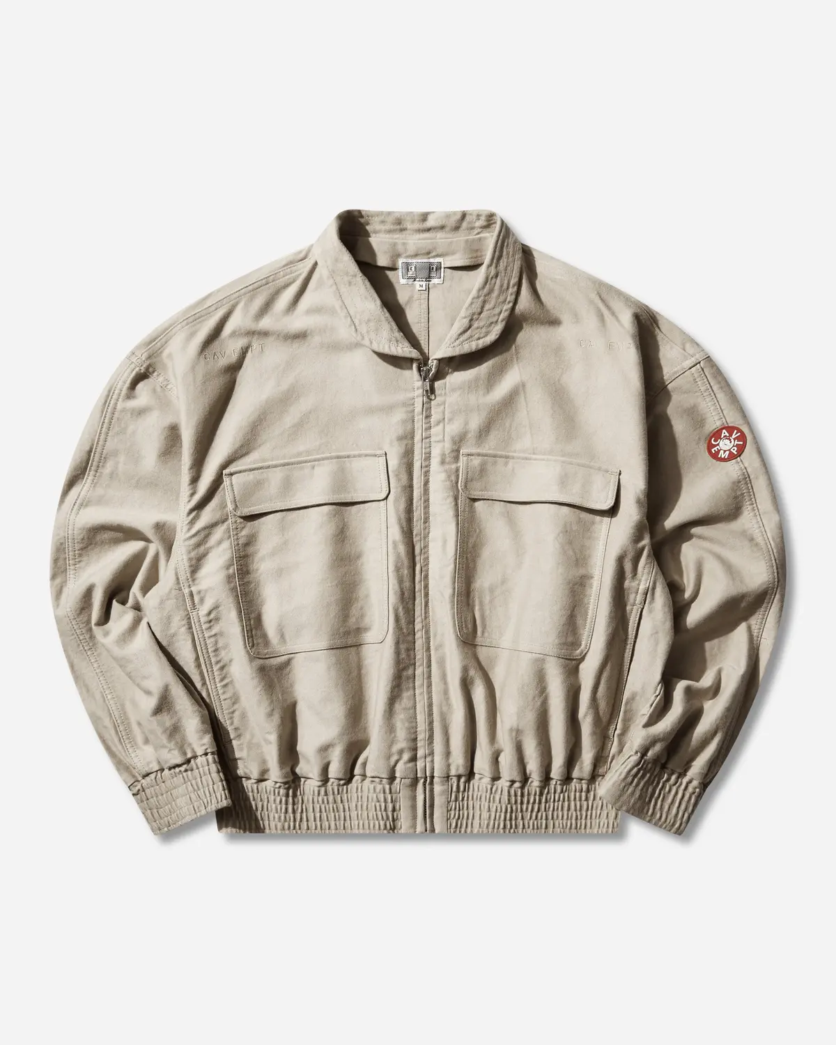 Men's Casual Zip Short Jacket Beige 1