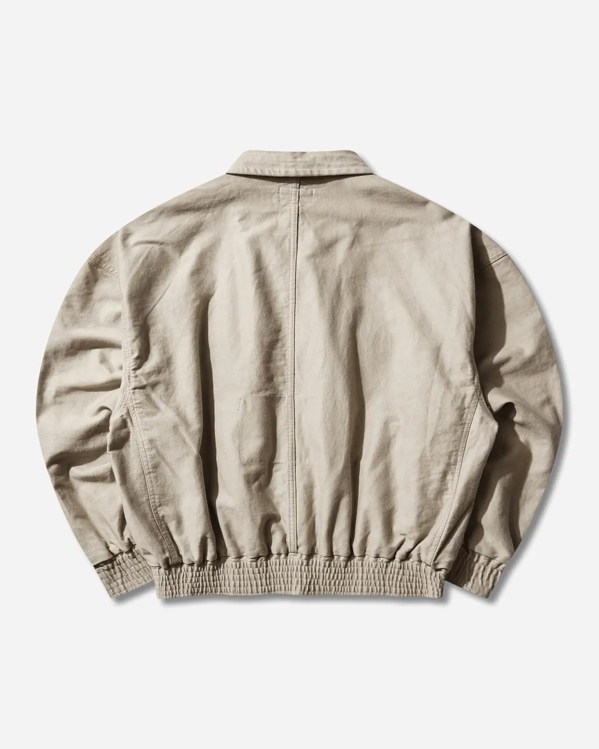 Men's Casual Zip Short Jacket Beige 2