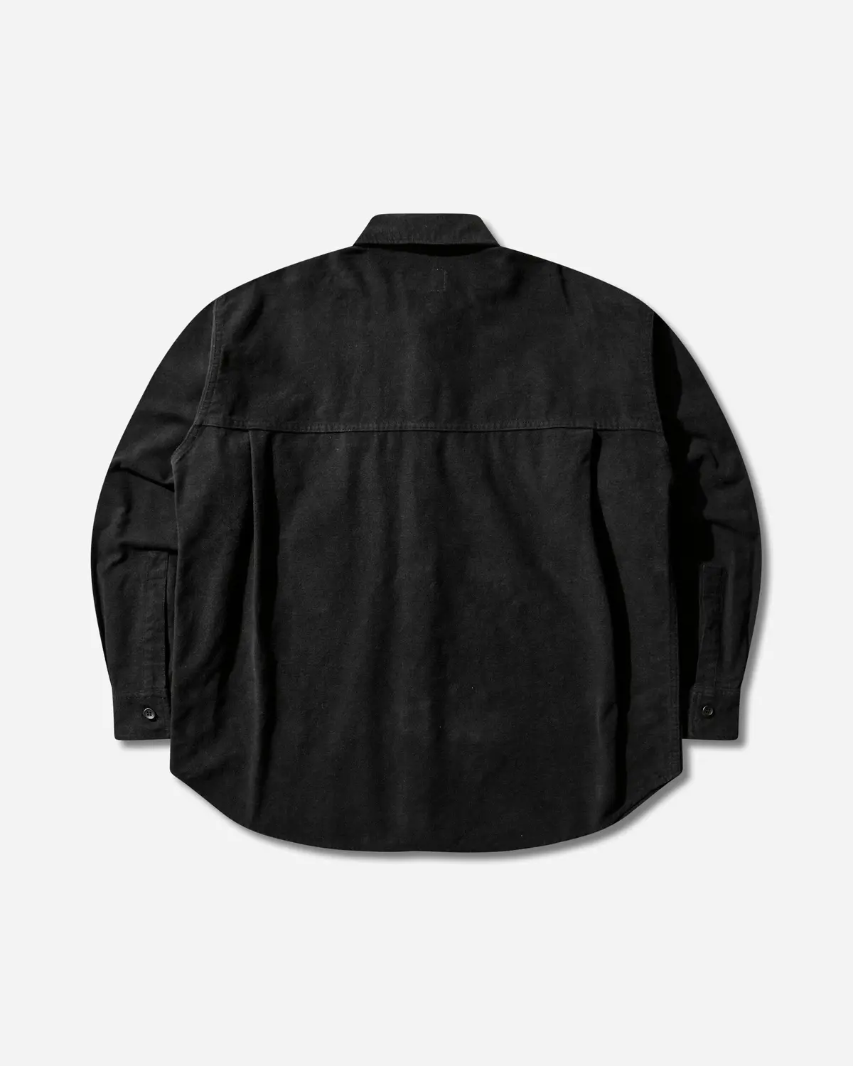 Men's Brushed Cotton Design Big Shirt Black 2