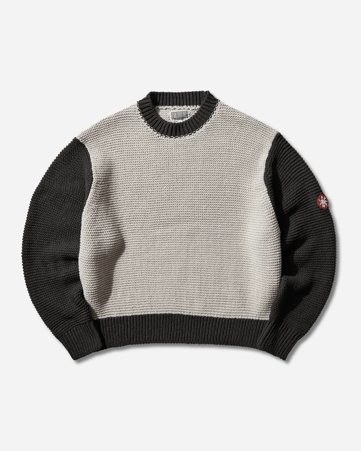 Men's Coloured Cotton Knit Sweater Grey 1