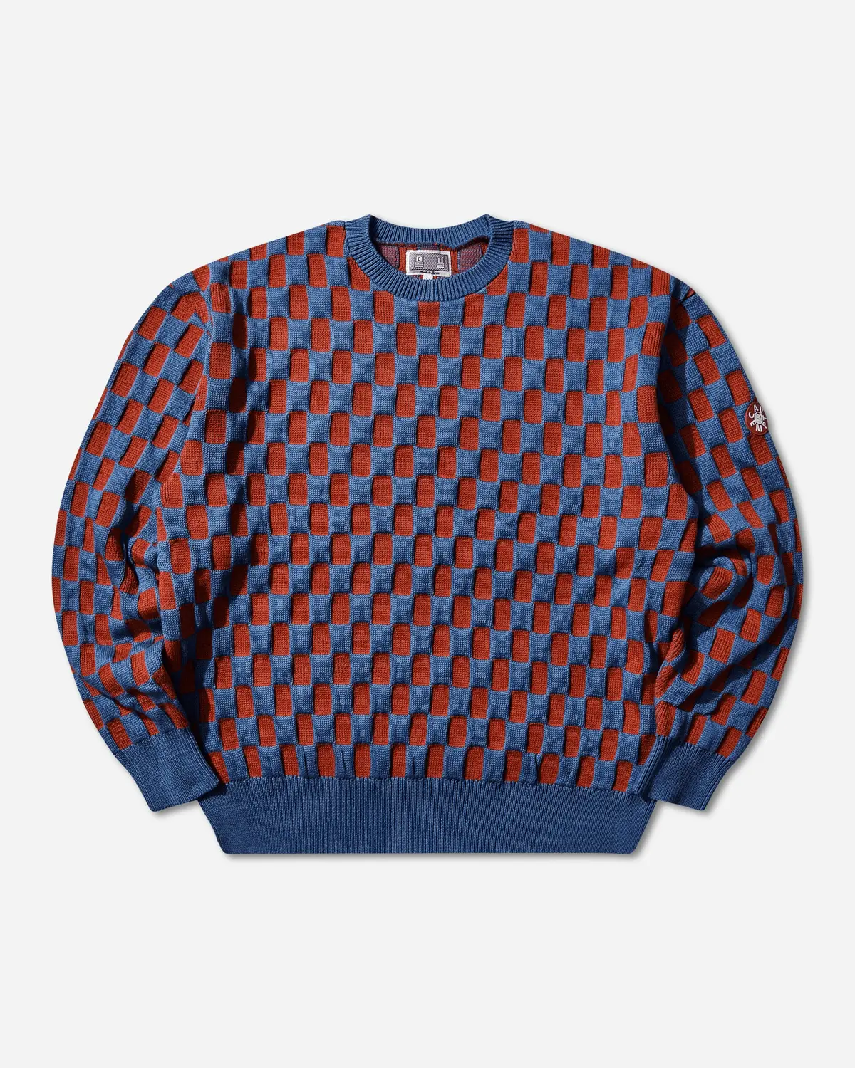 Men's Rectangular Block Knit Sweater Blue 1