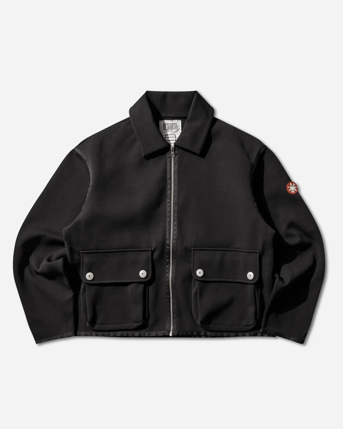 Men's Smooth Zip Up Jacket Black 1