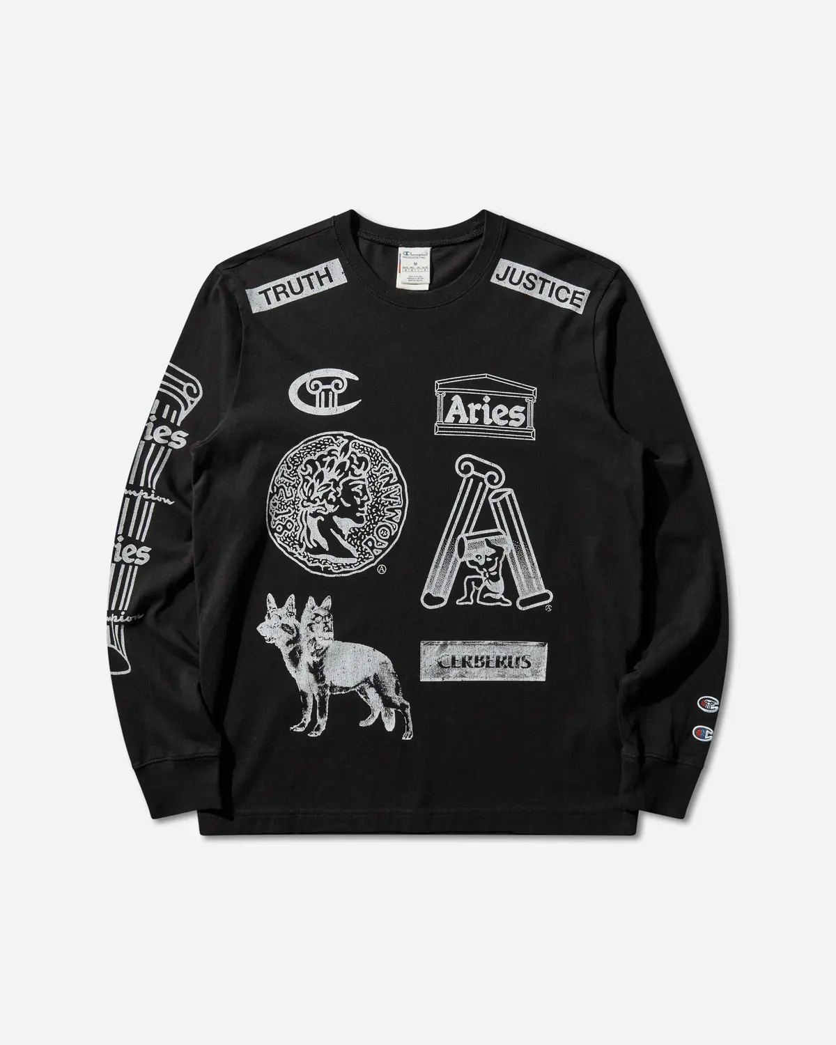 Aries Sponsor Longsleeve T-Shirt Black 1