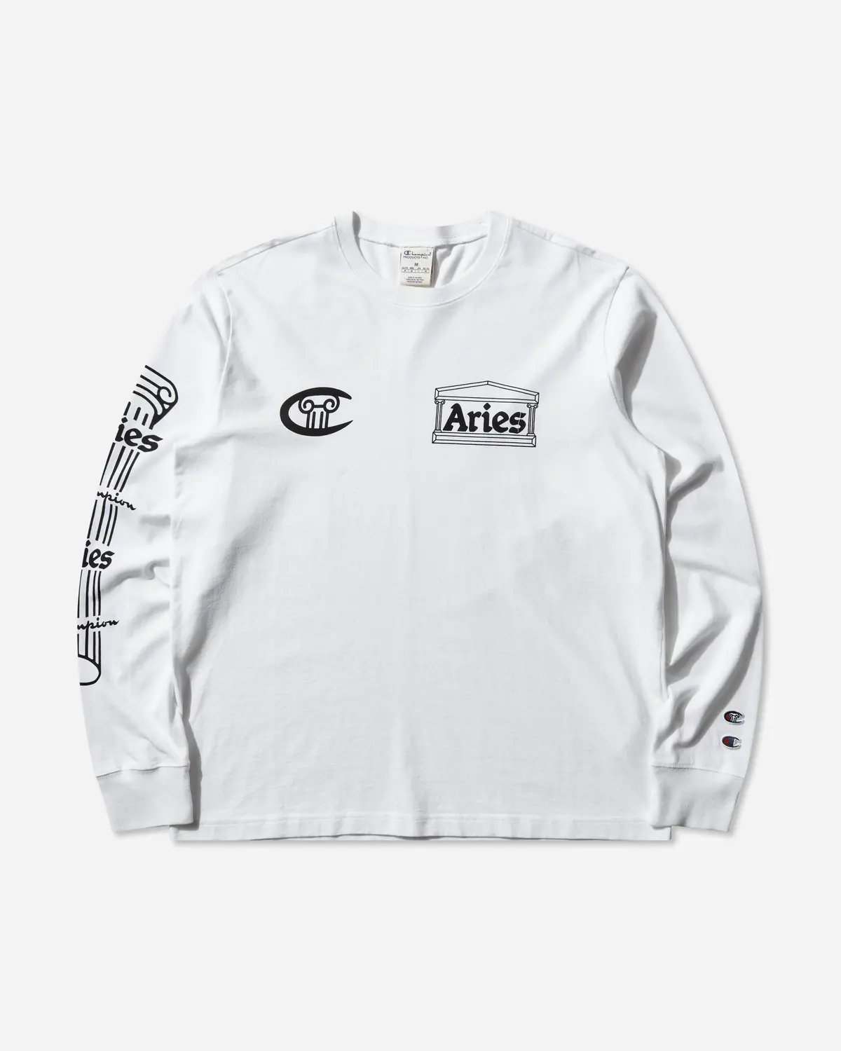 Aries Sponsor Longsleeve T-Shirt White 1