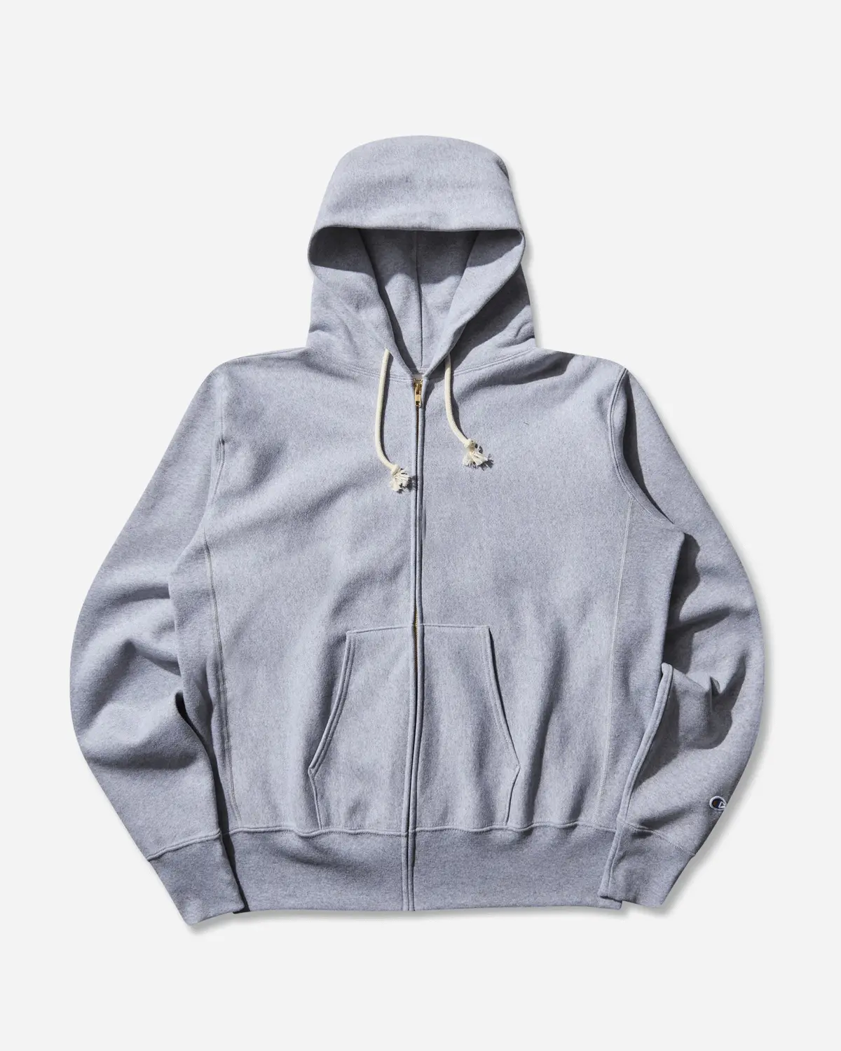 Men's Made In Usa Reverse Weave Zipped Hoodie Oxford Gray 1