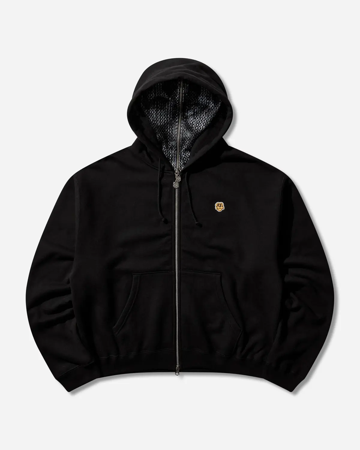 Men's Dog Mesh Zip Hoodie Black 3