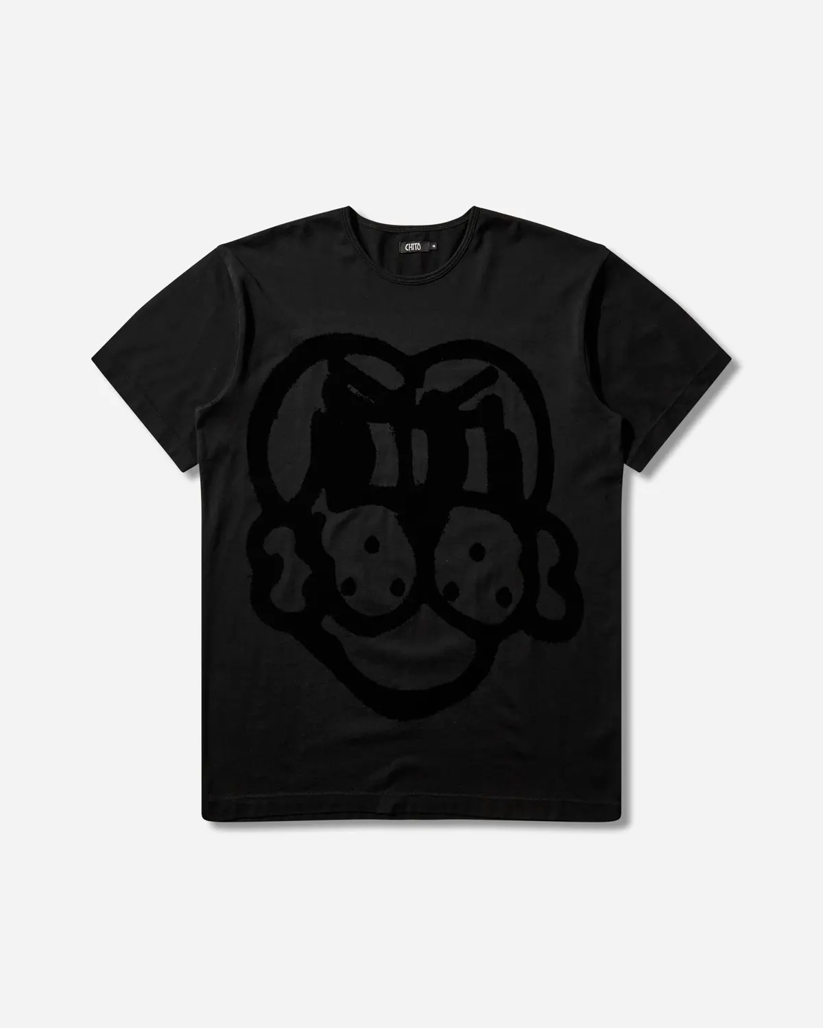 Men's Flocked Pup T-Shirt Black 1
