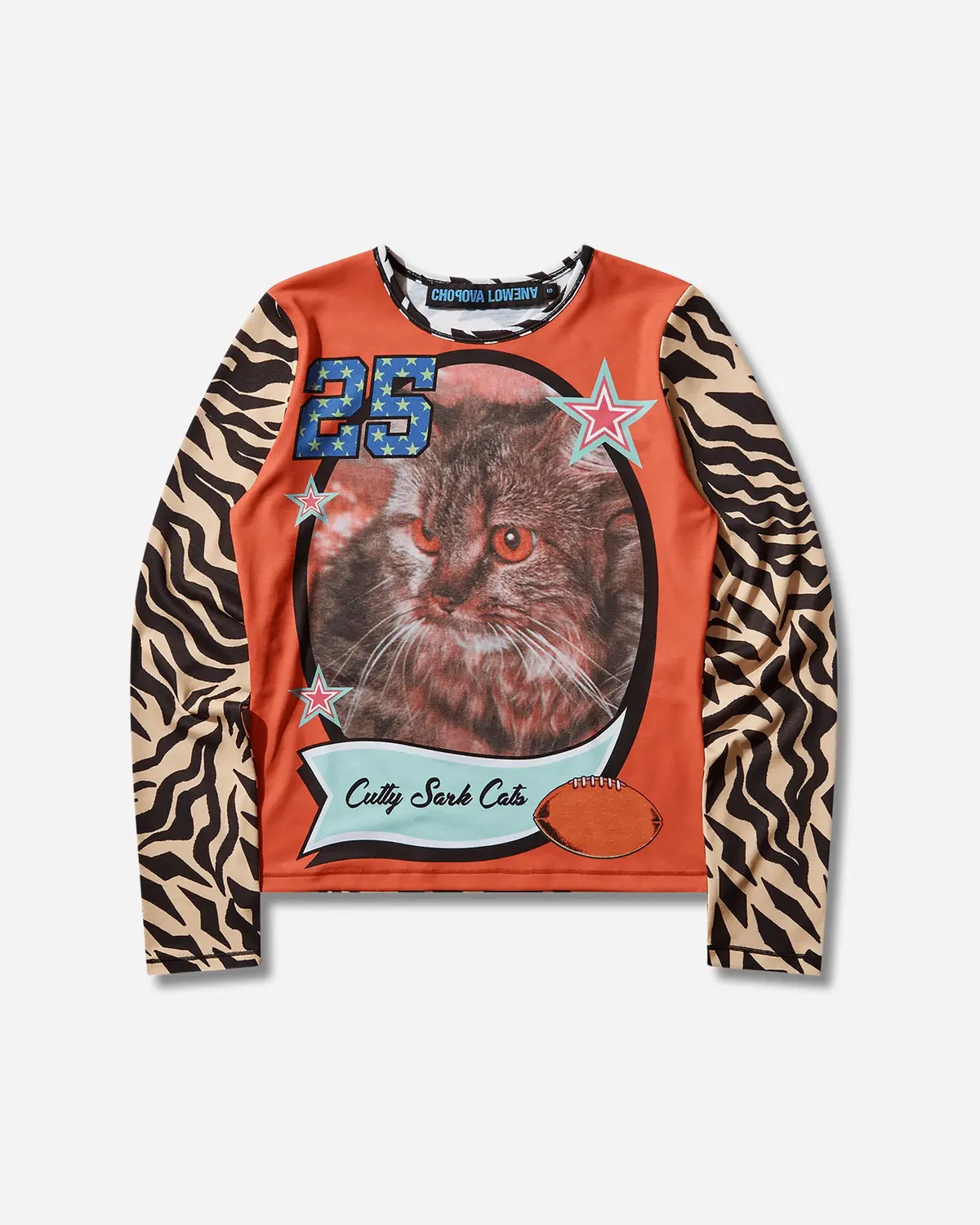 Women's Cutty Sark Cats Fitted Jersey Top Multicolor 1