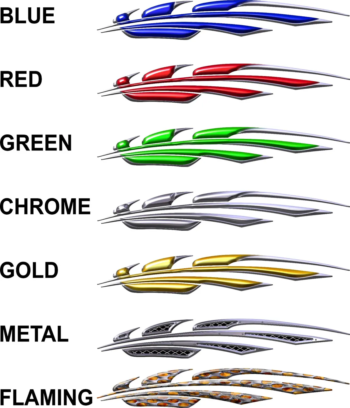 Comet Arc Vinyl Decals – Set Of 2 For Cars & Trucks 5