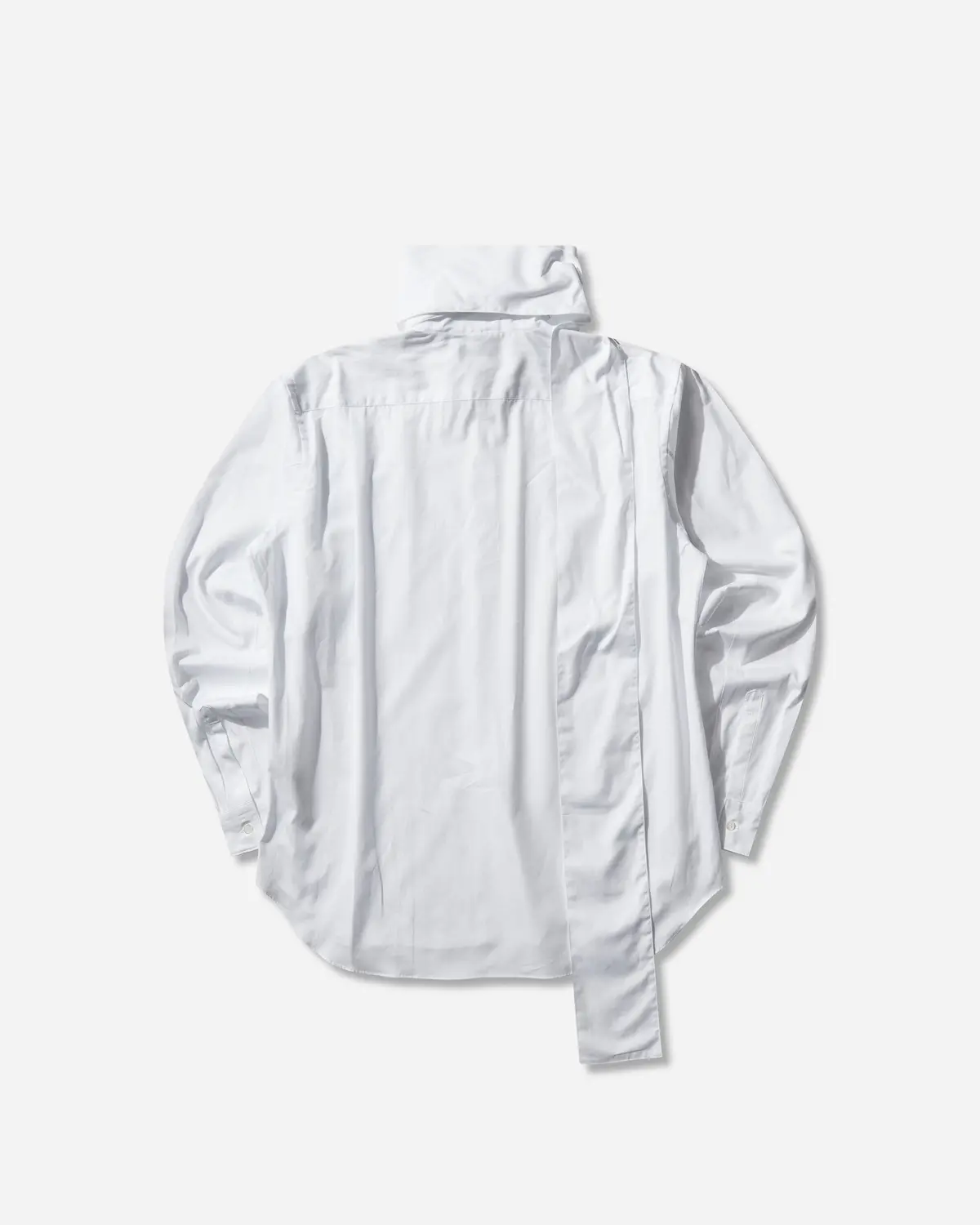 Men's Scarf Longsleeve Shirt White 2