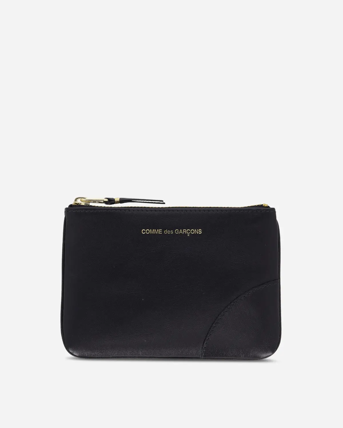 Classic Leather Zip Pouch Black 1