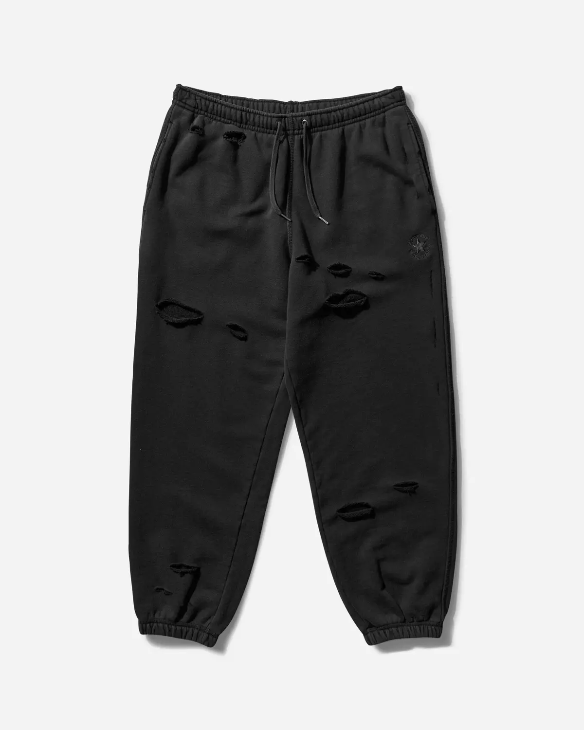 Slam Jam Destroyed Sweatpants Black 1