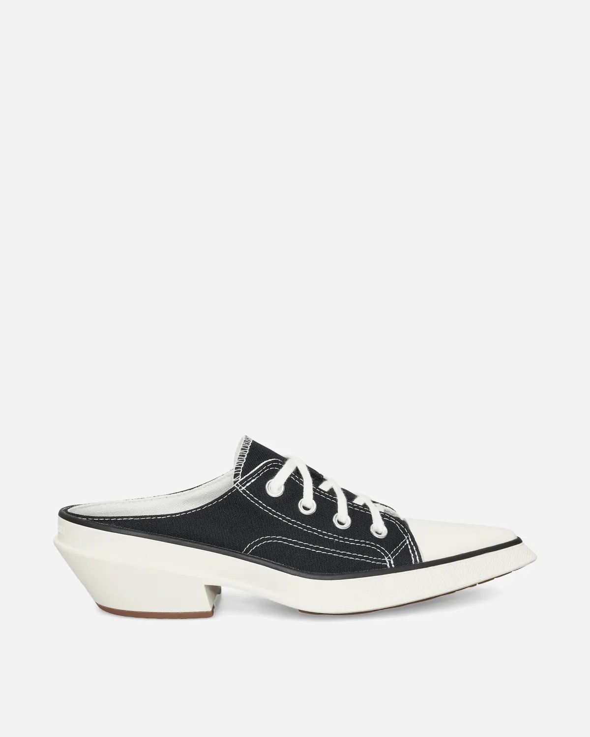 Women's Chuck 70 De Luxe Pointed Mule Heel Platform Sneakers Black 1