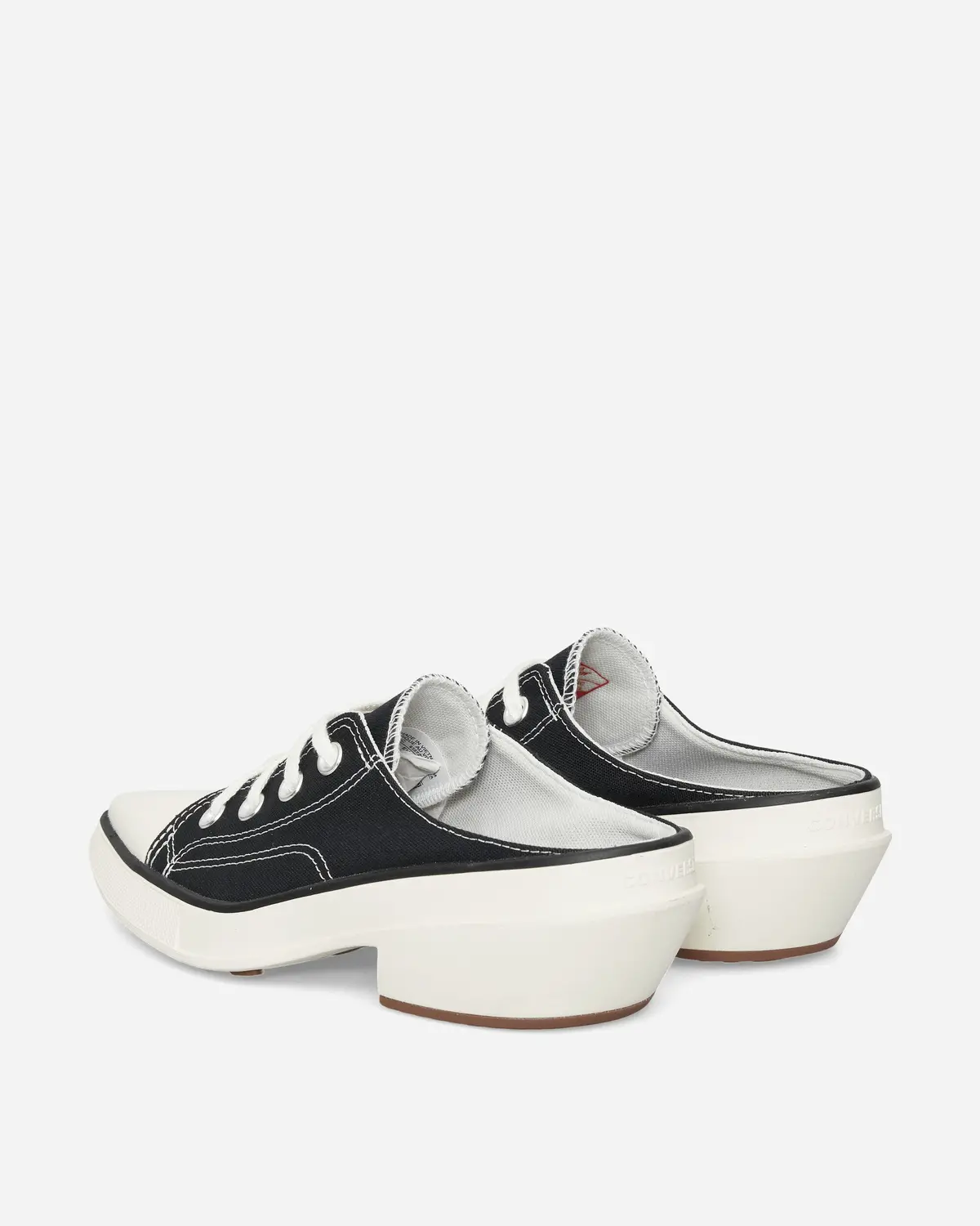 Women's Chuck 70 De Luxe Pointed Mule Heel Platform Sneakers Black 4