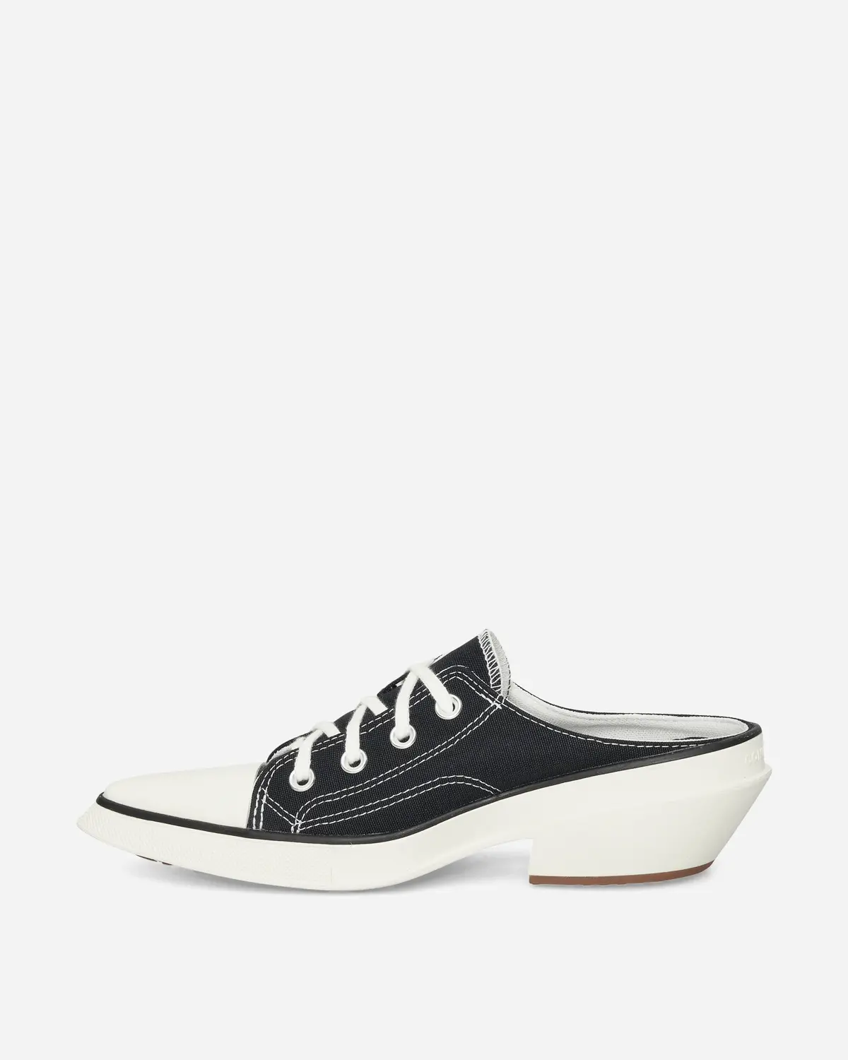 Women's Chuck 70 De Luxe Pointed Mule Heel Platform Sneakers Black 3
