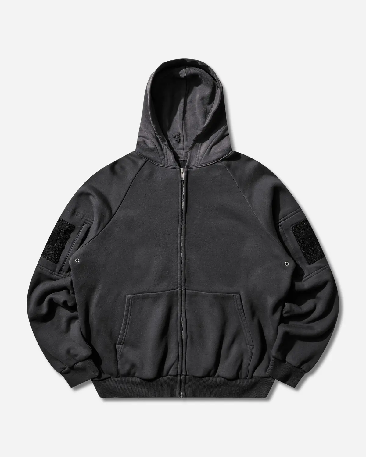 Men's Waffle Lined Hoodie Black 1