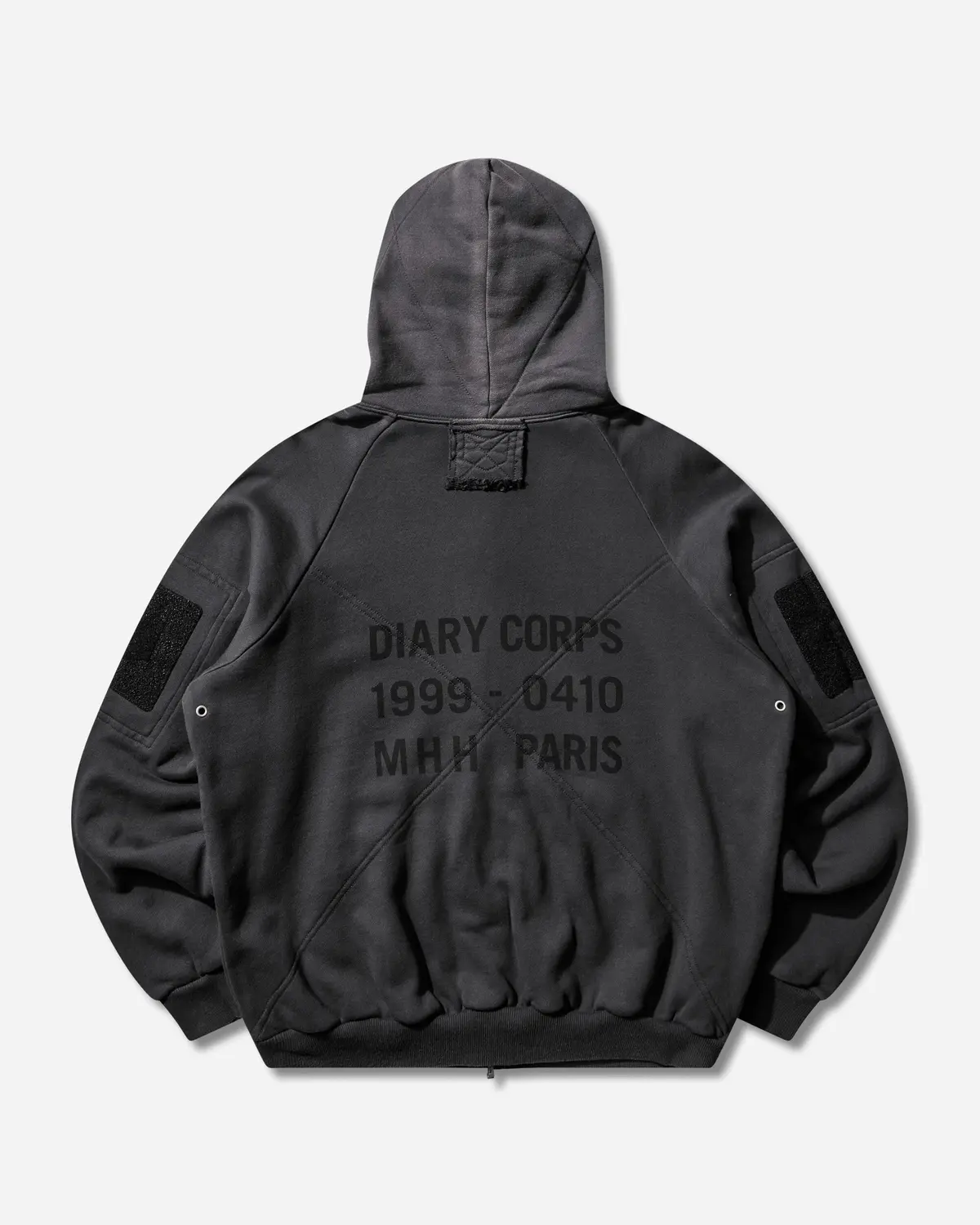 Men's Waffle Lined Hoodie Black 2