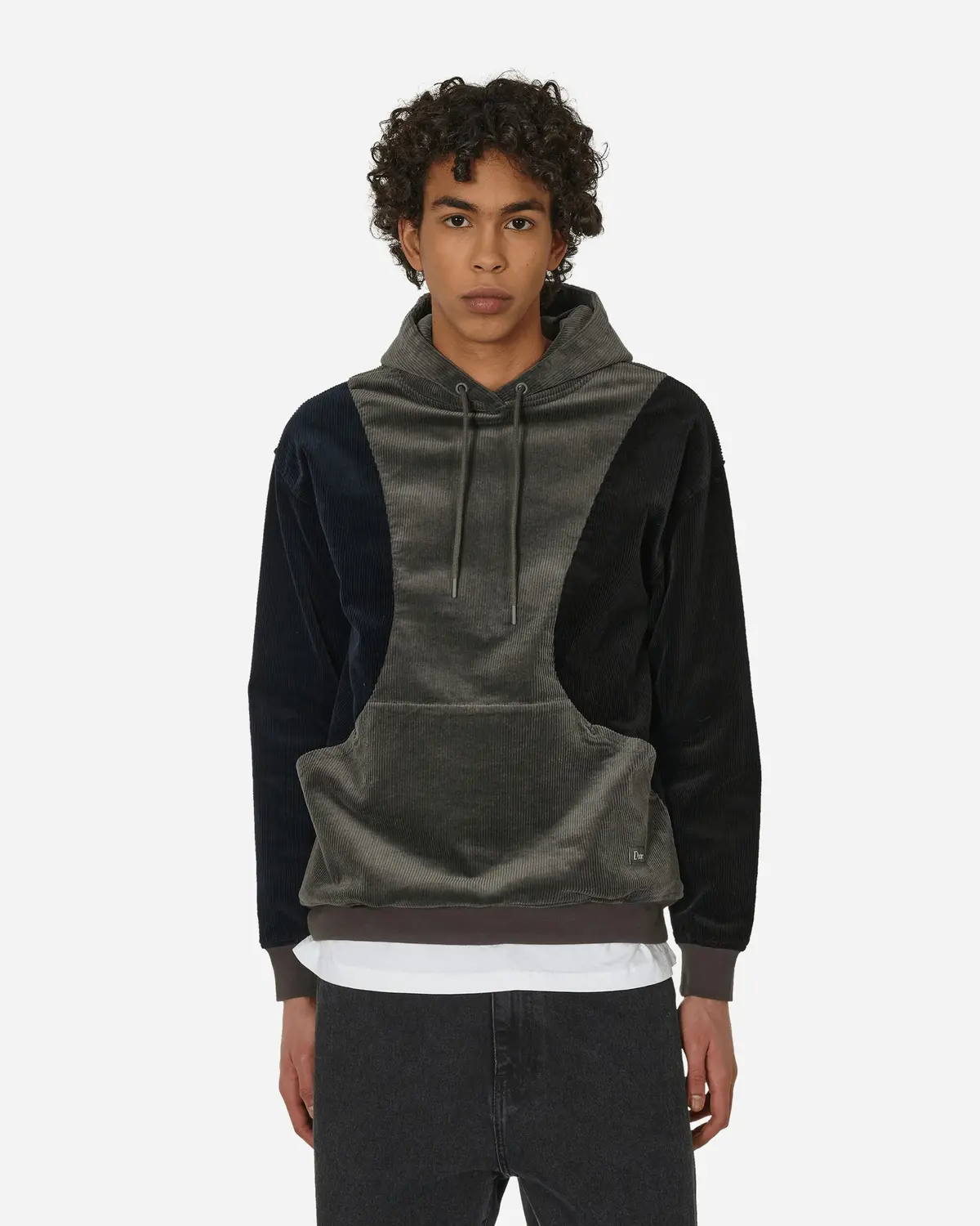 Wave Corduroy Hoodie Charcoal 1