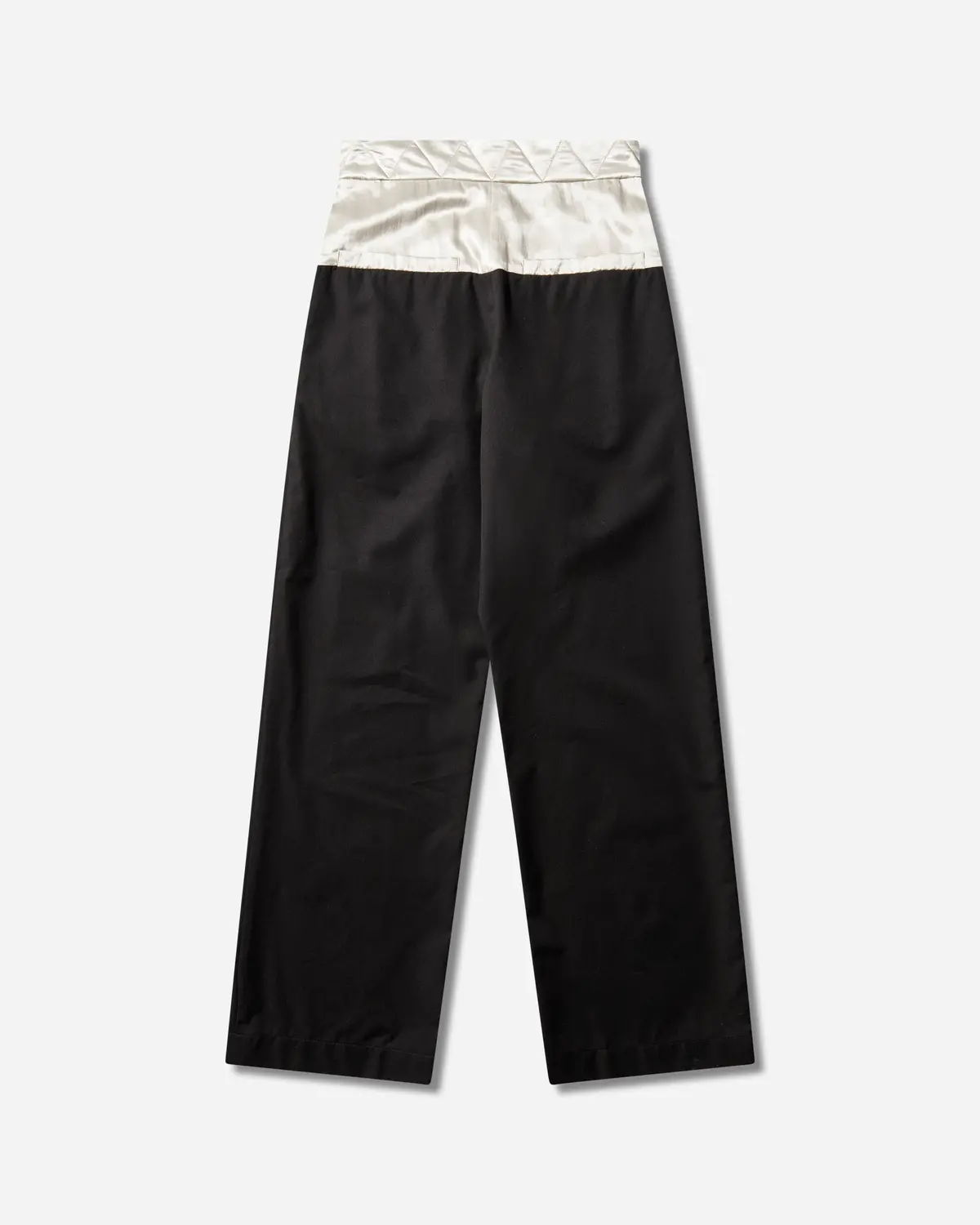 Men's Contrast Waist Pants Black 2