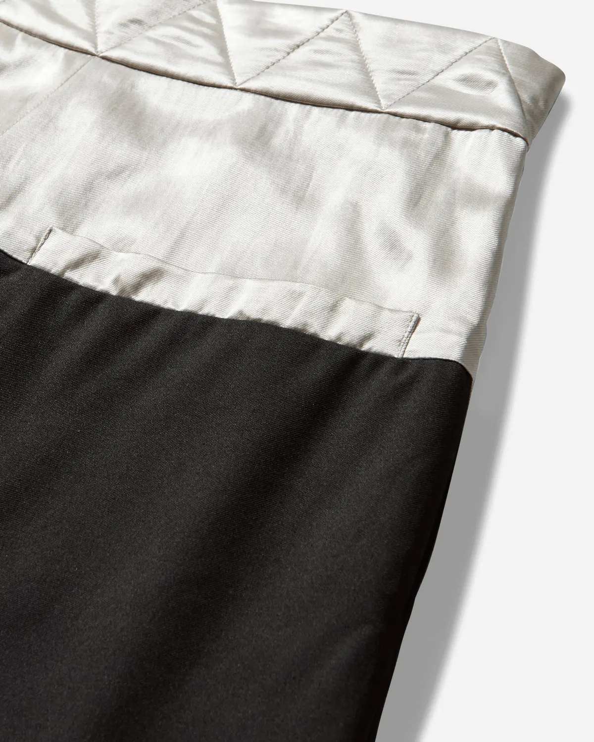 Men's Contrast Waist Pants Black 3