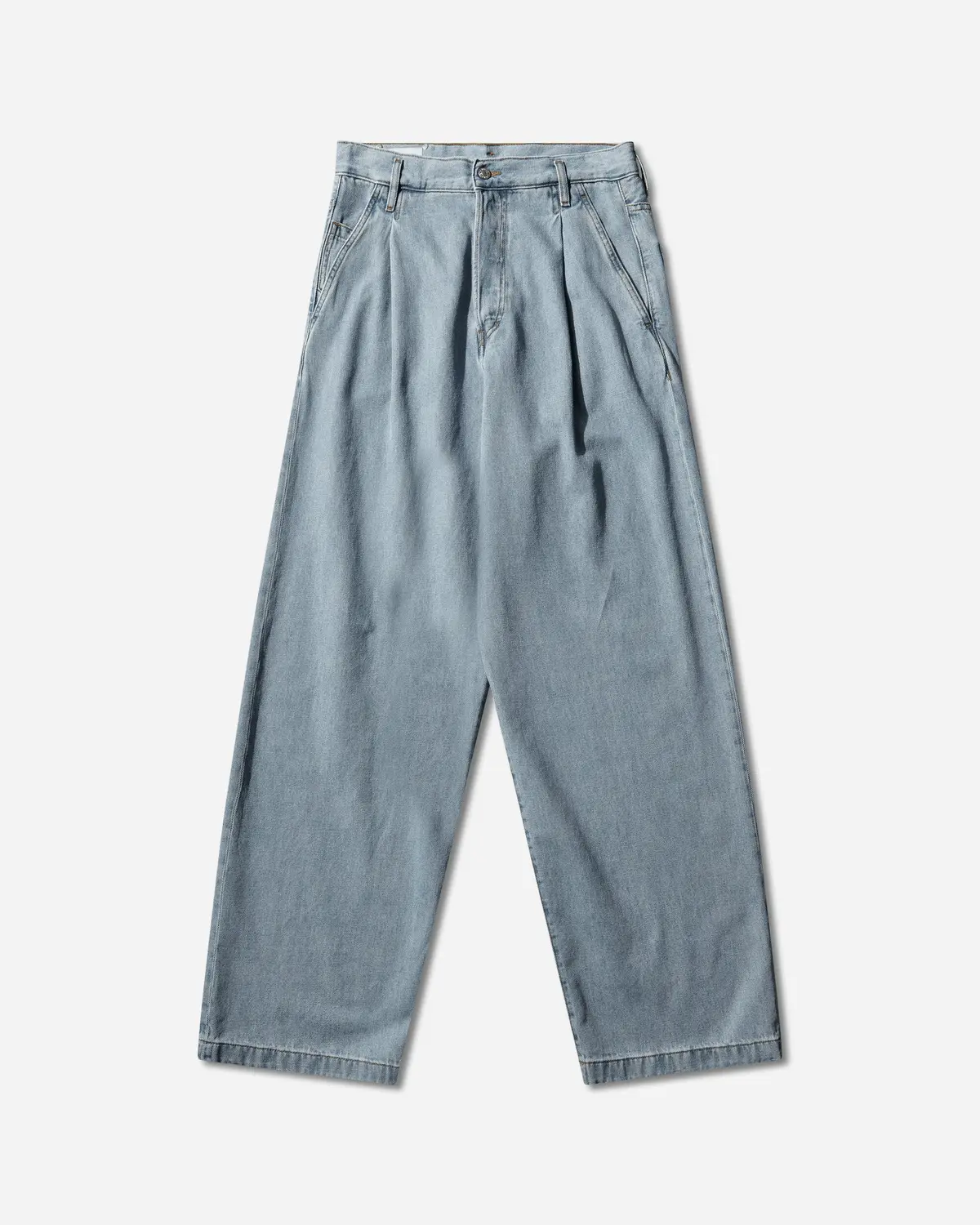 Men's Pleated Jeans Light Blue 1