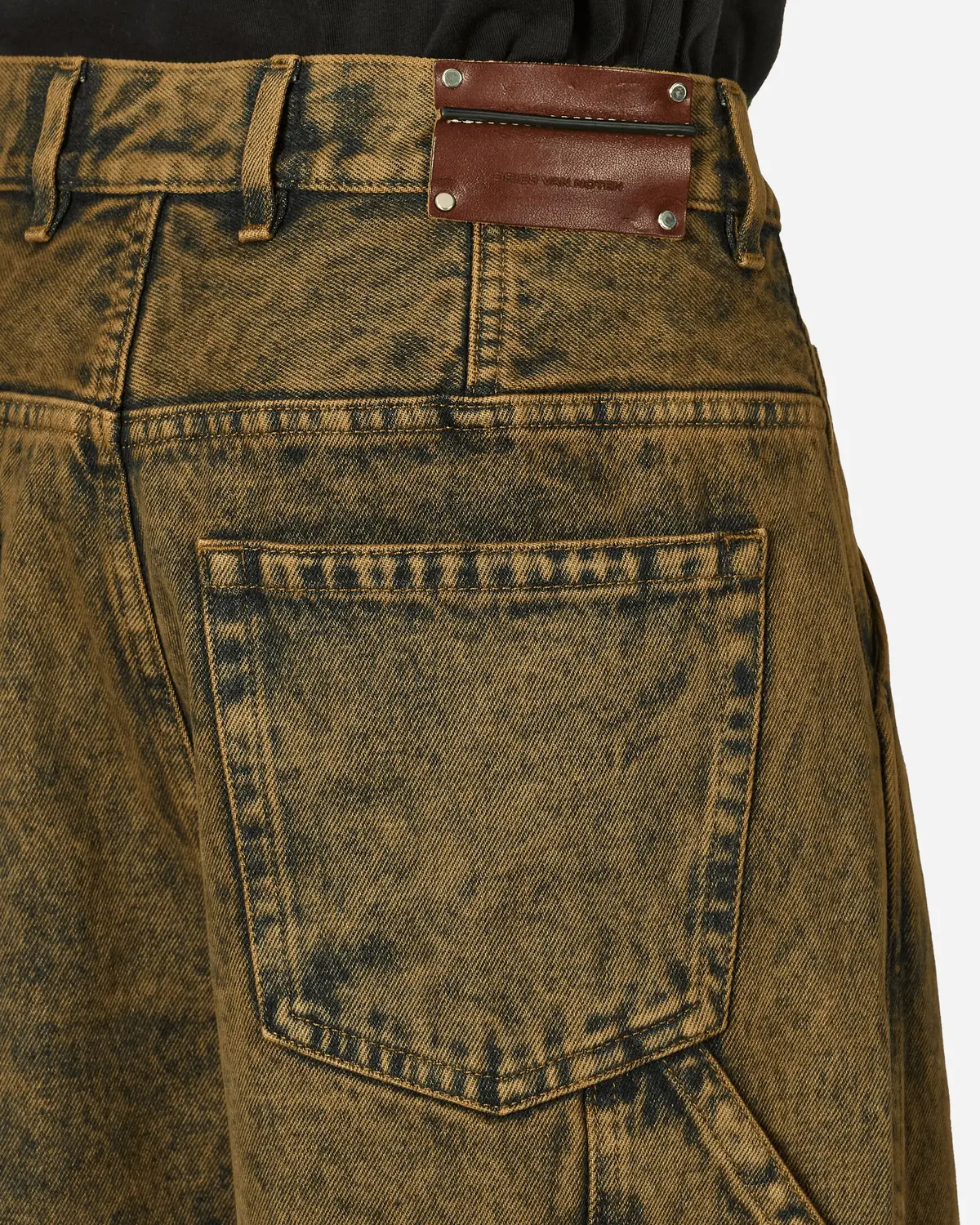 Loose Fit Denim Pants Beige 5