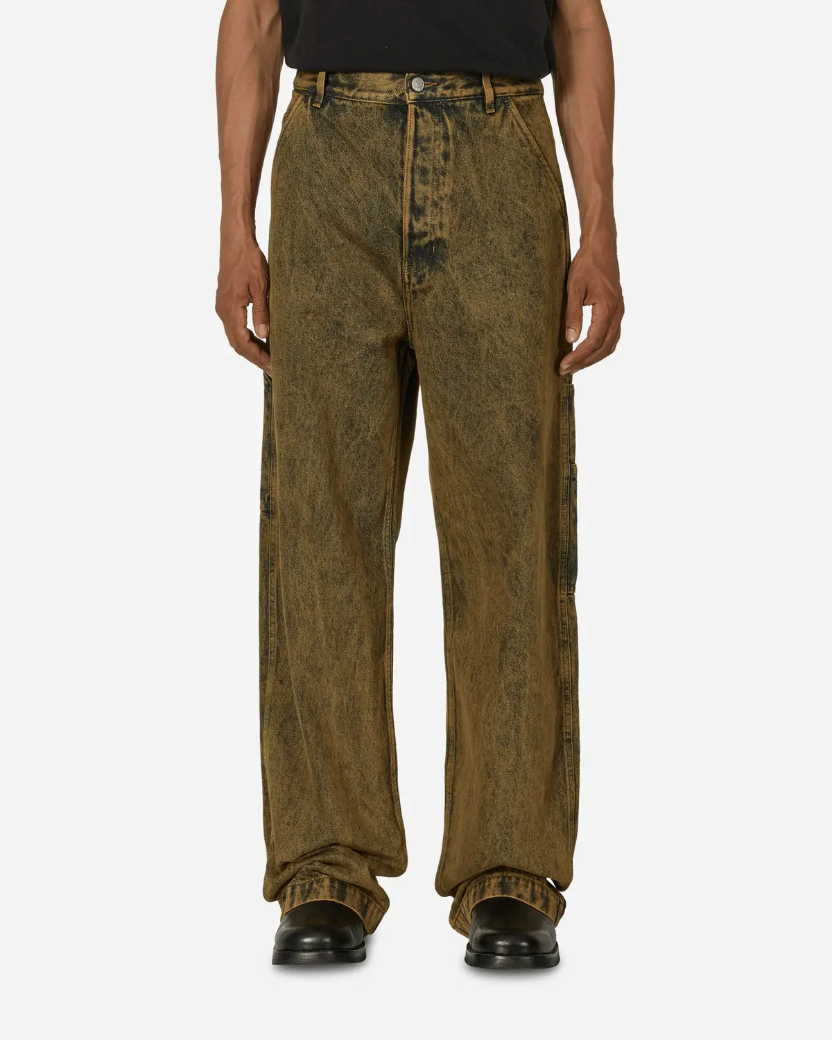 Loose Fit Denim Pants Beige 1