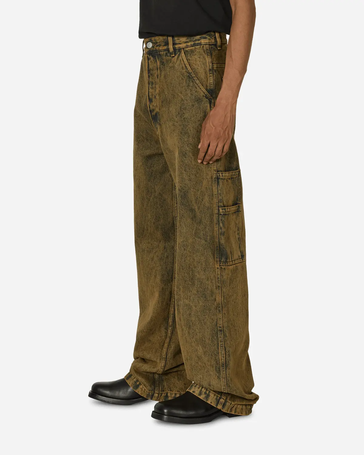 Loose Fit Denim Pants Beige 2