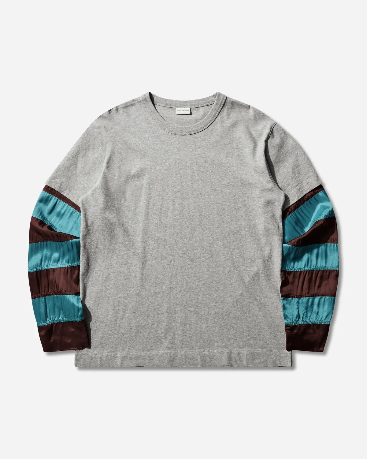 Men's Contrast Sleeves T-Shirt Grey Melange 1