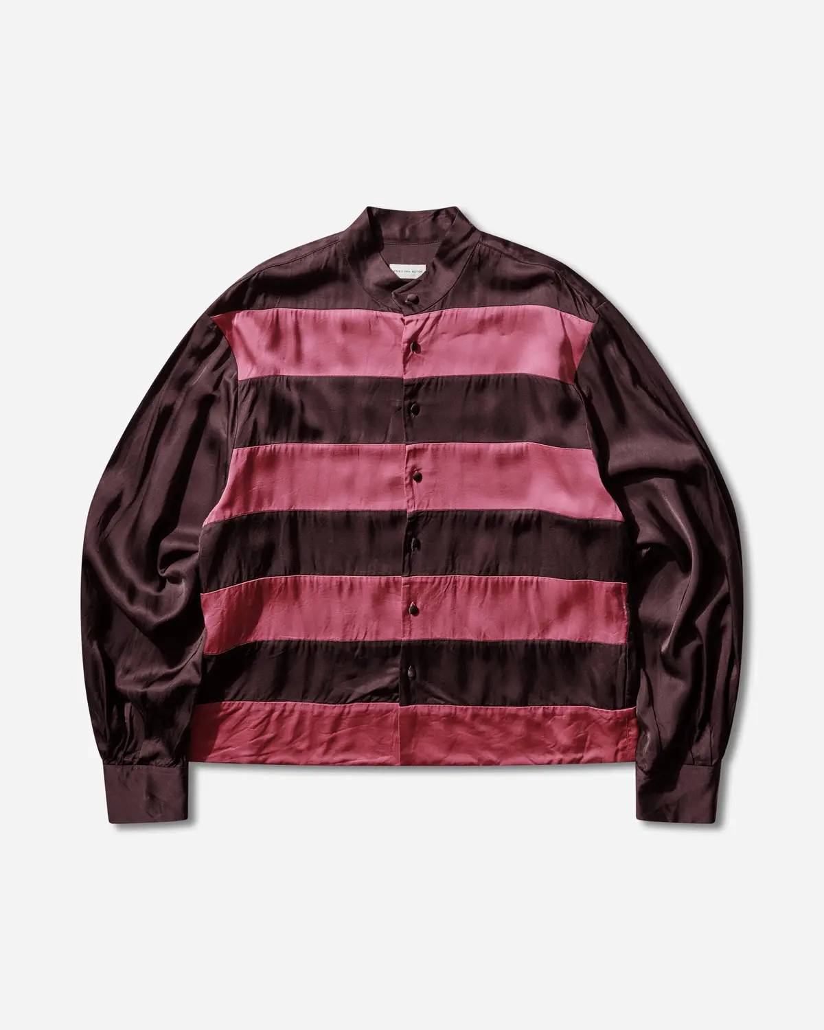 Men's Striped Viscose Shirt Fuchsia 1