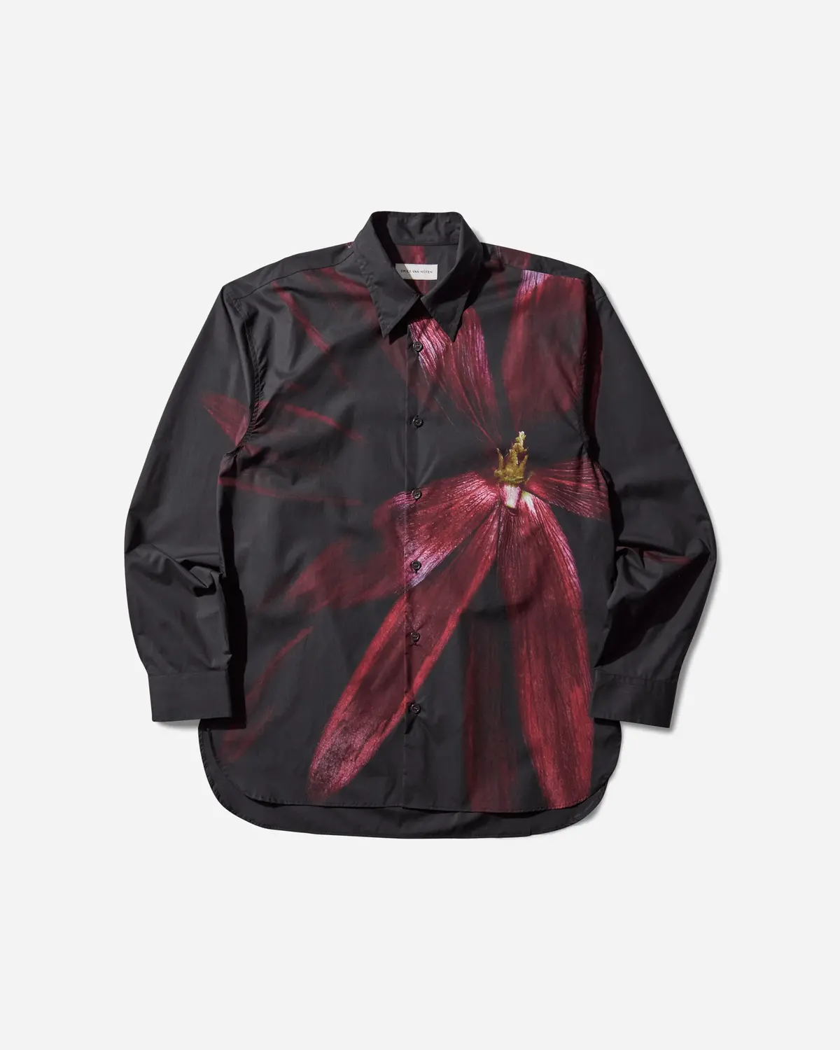 Men's Loose Cotton Shirt Black 1