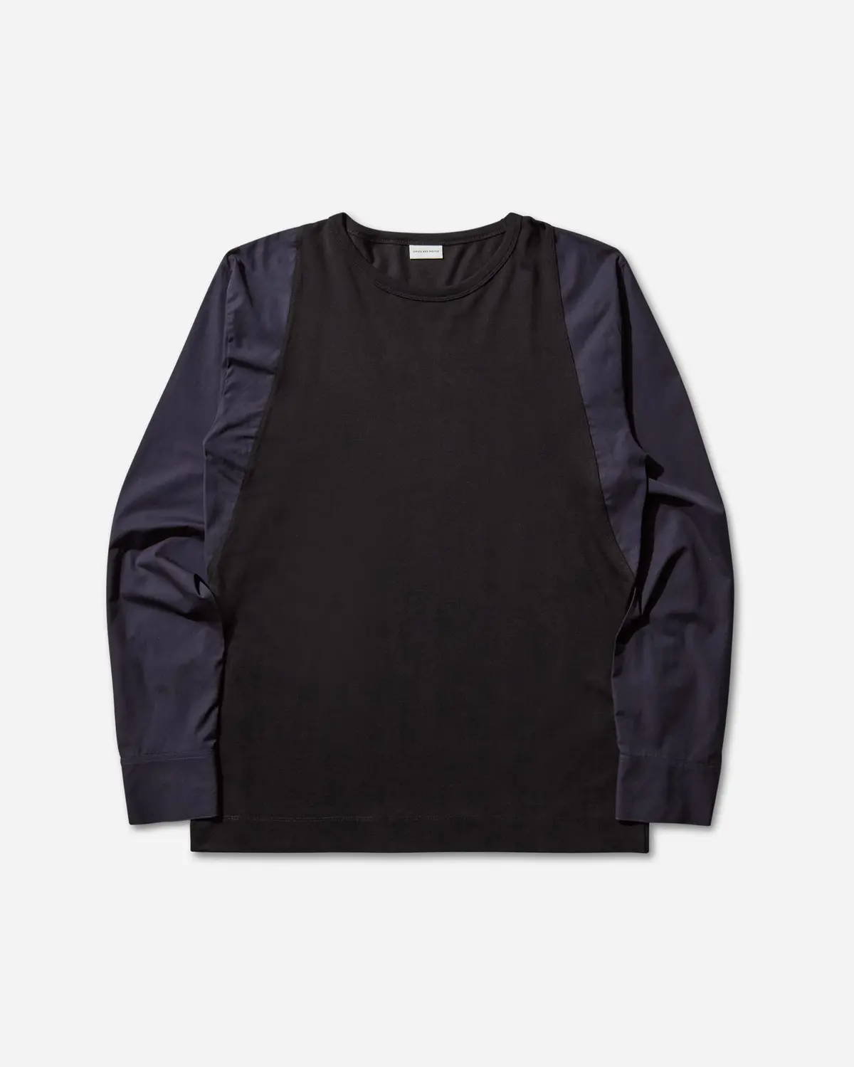 Men's Contrast Sleeves T-Shirt Black 1