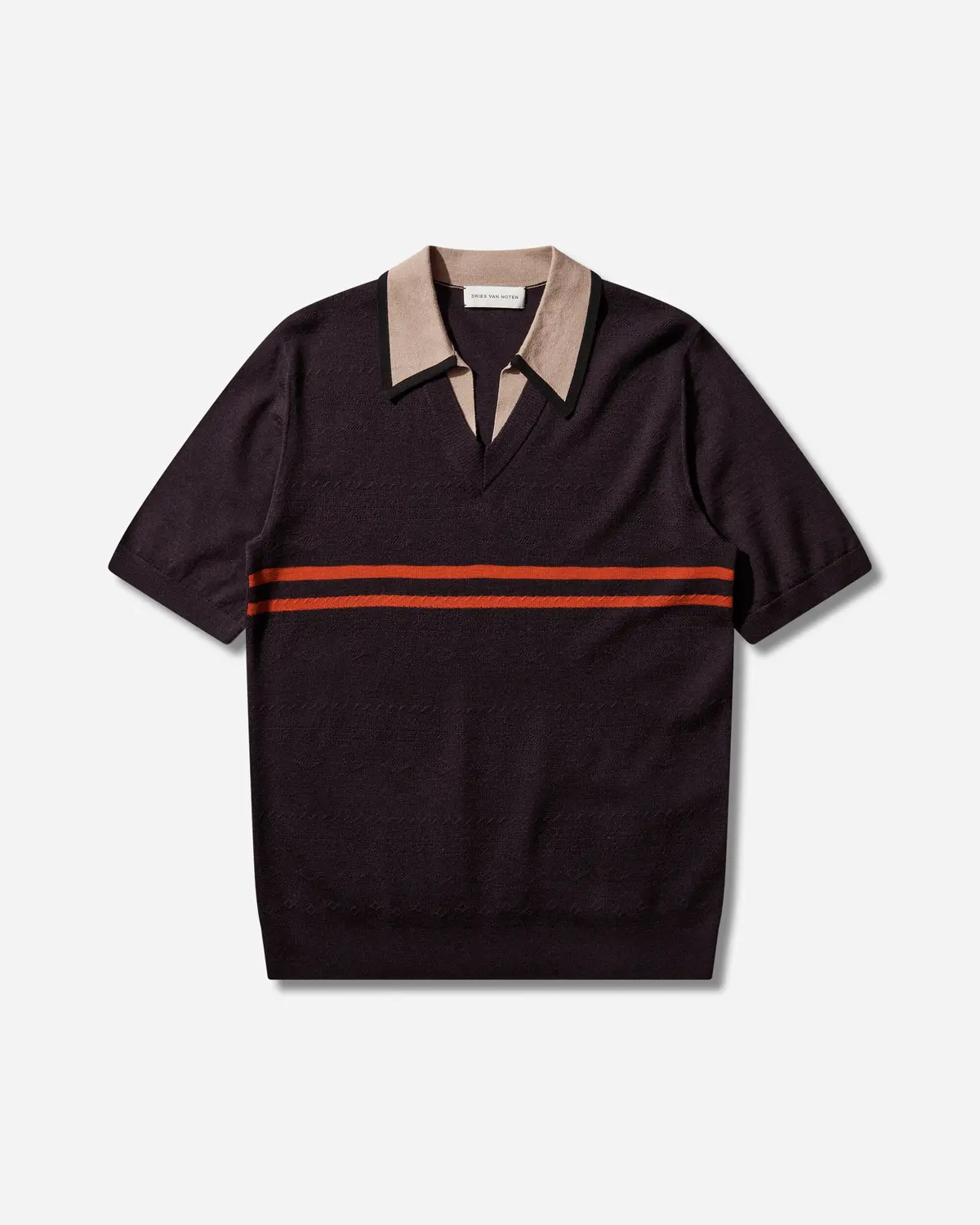 Men's Merino Wool Polo Shirt Dark Purple 1