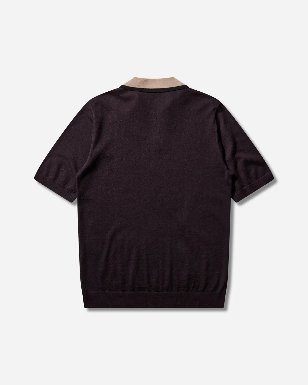 Men's Merino Wool Polo Shirt Dark Purple 2