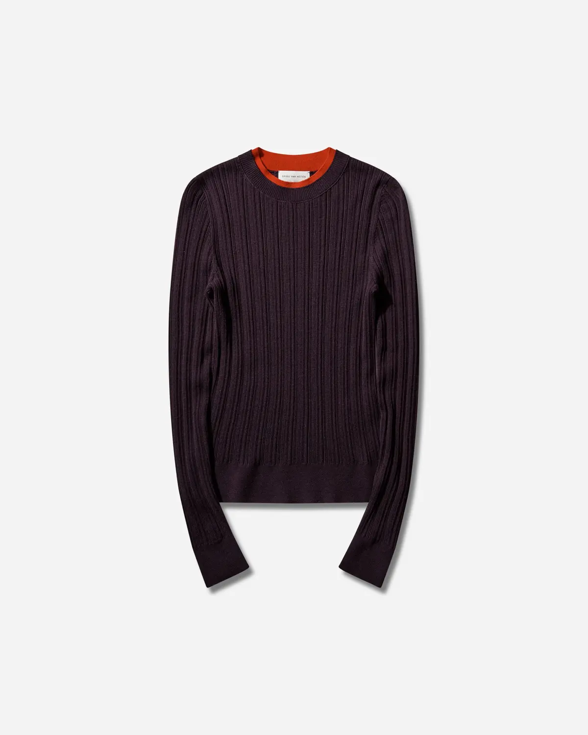 Men's Merino Wool Sweater Dark Purple 1
