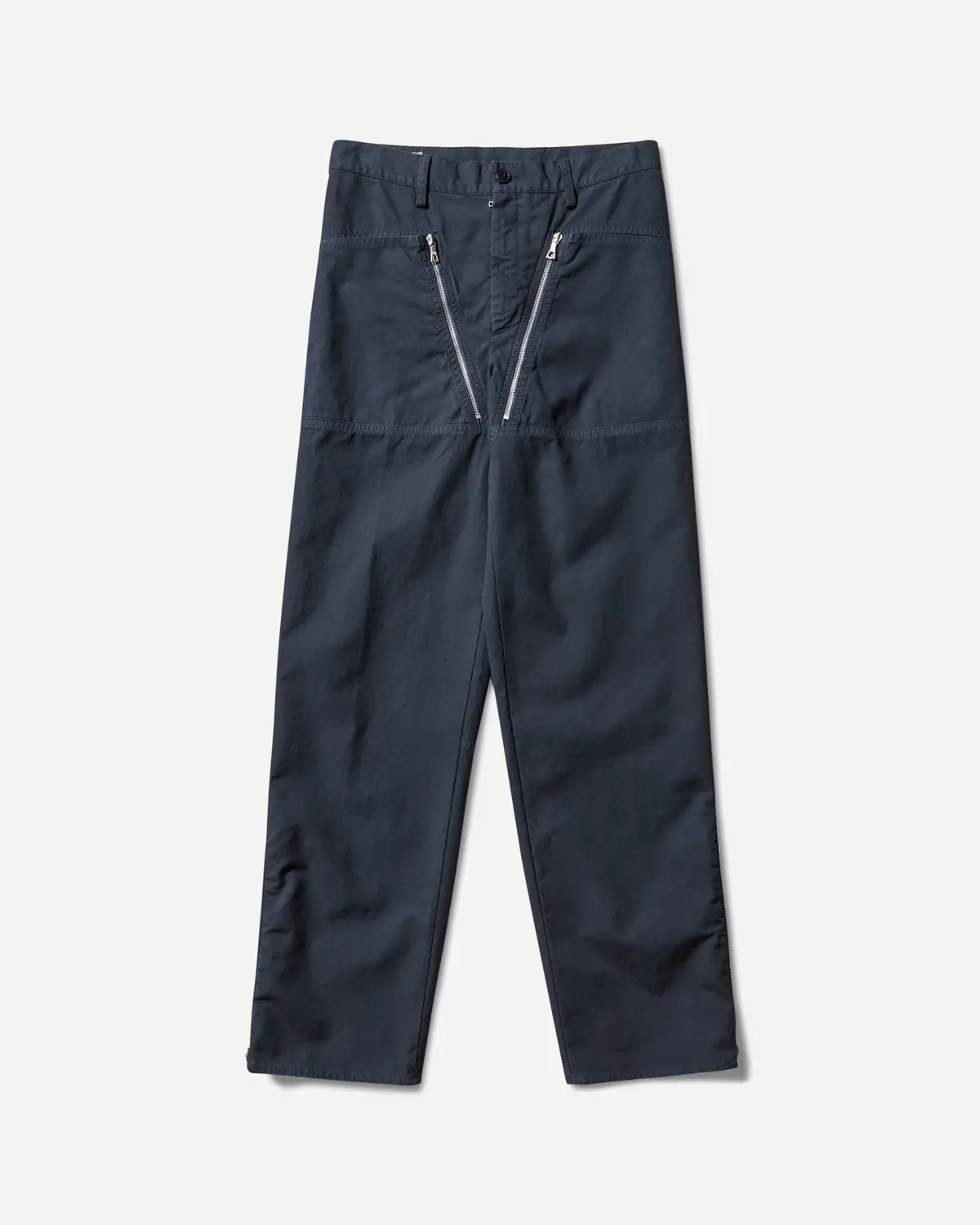 Men's Overdyed Zip Pants Navy 1