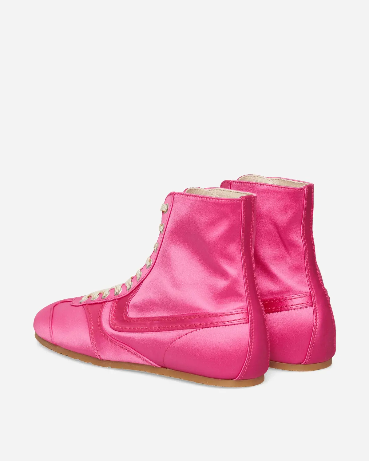 Satin High Top Sneakers Fuchsia 4