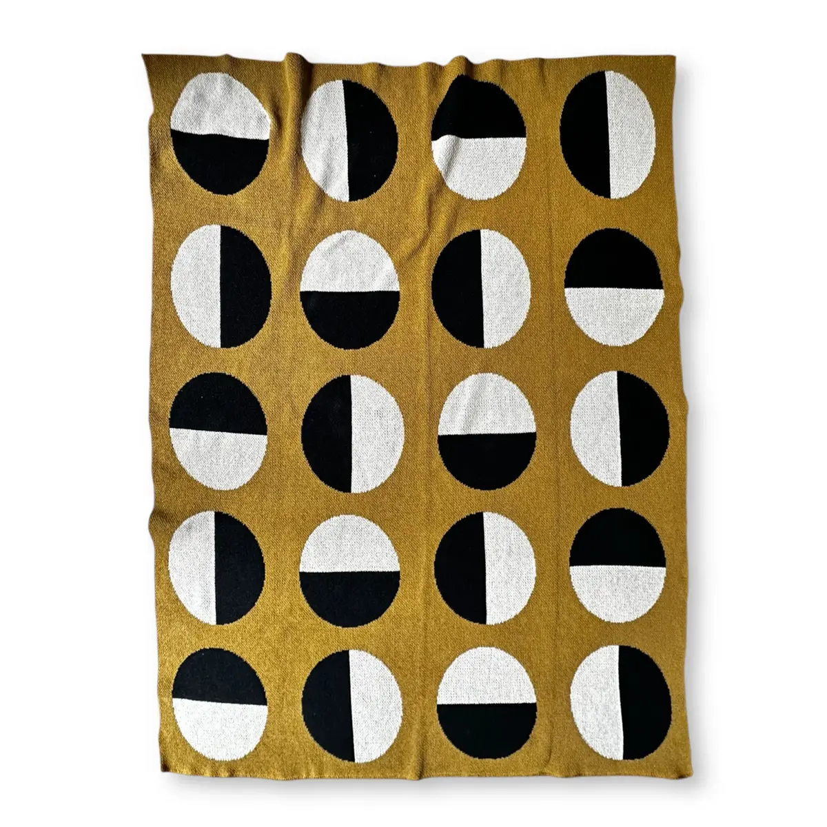 Equinox Throw Blanket - Ochre 1