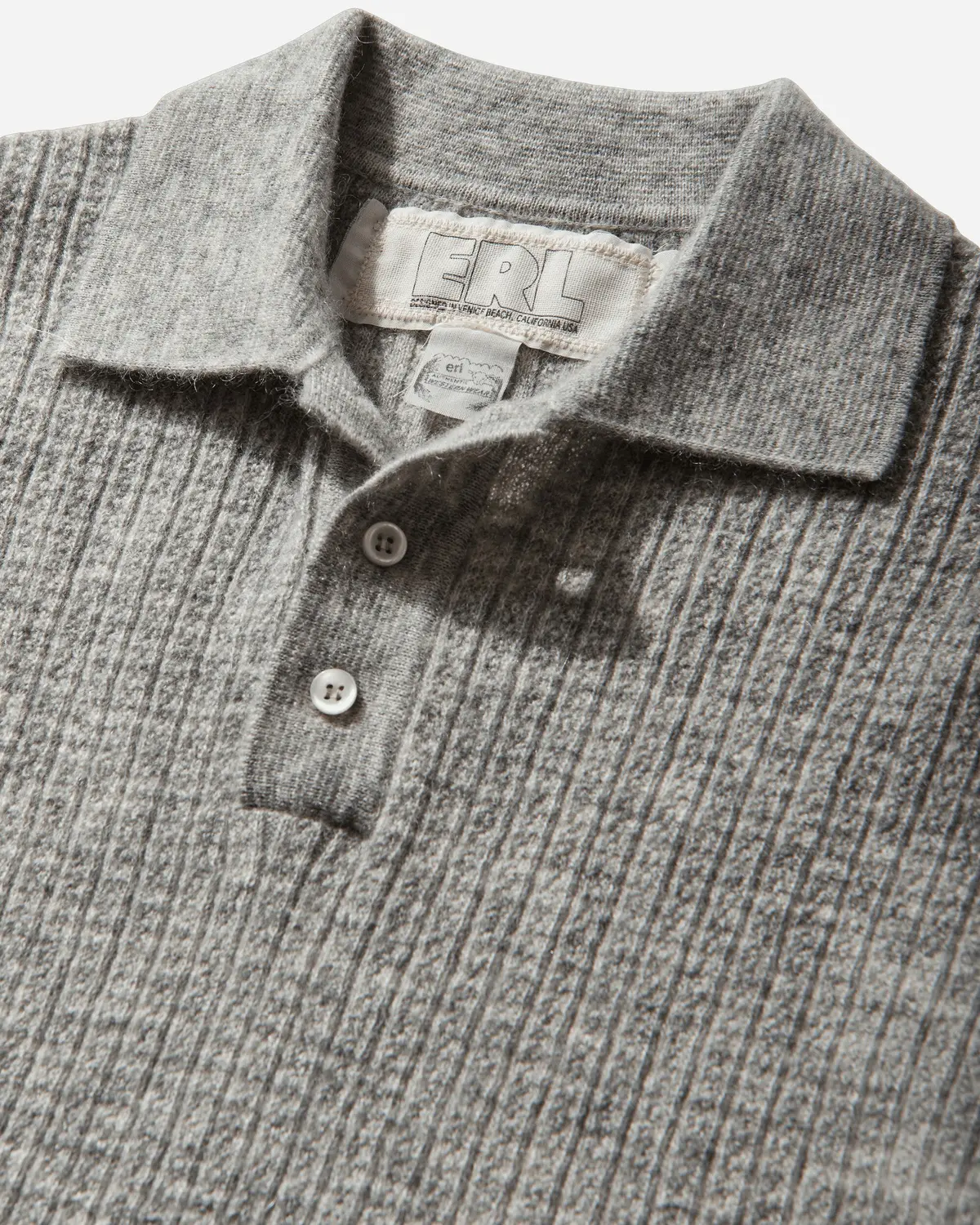 Men's Thin Gradient Polo Knit Grey / Blue 3