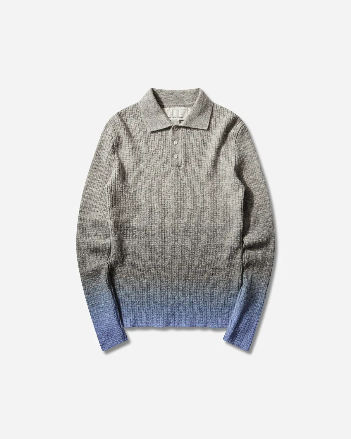 Men's Thin Gradient Polo Knit Grey / Blue 1