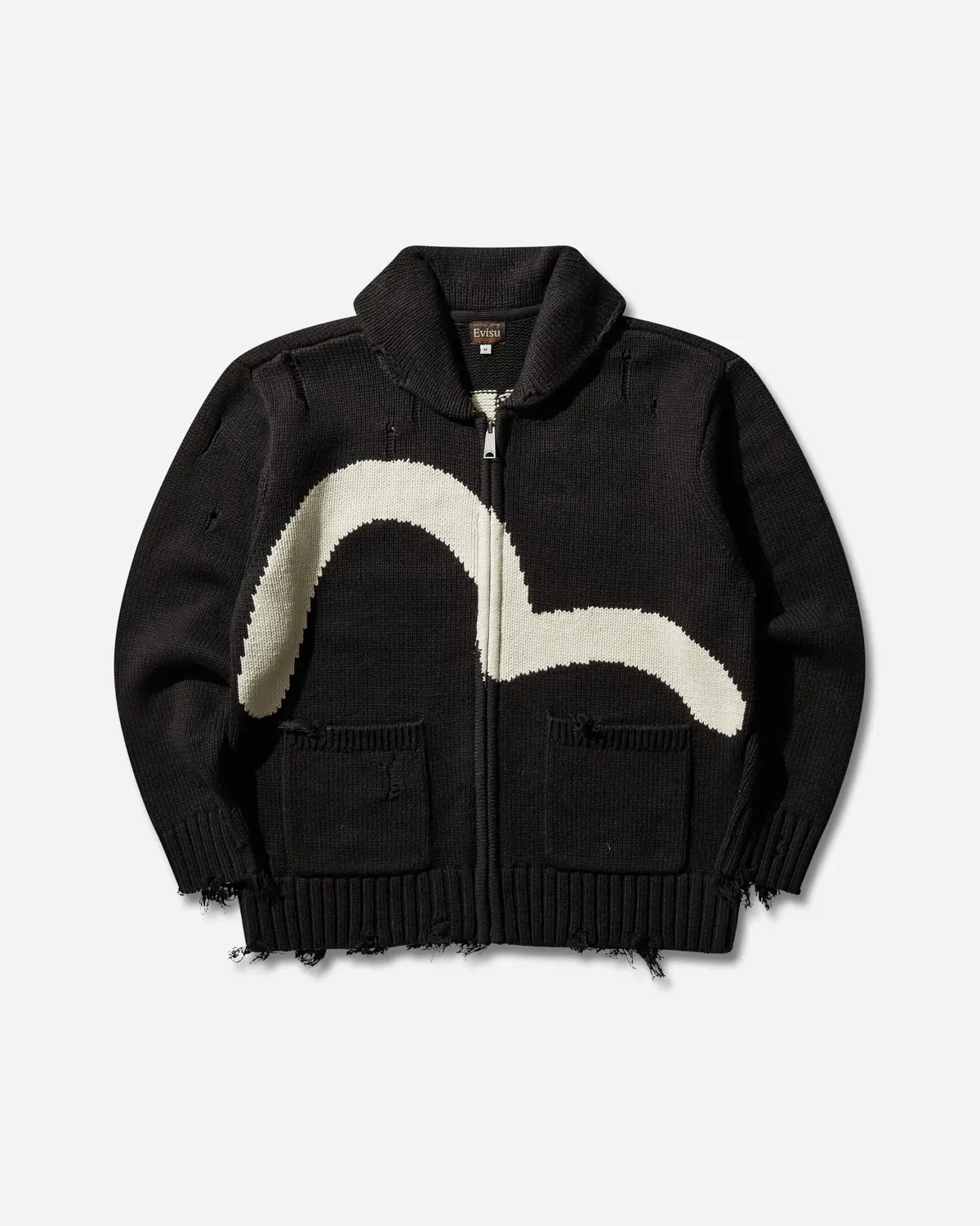 Men's Cowichan Cardigan Jacket Black 1