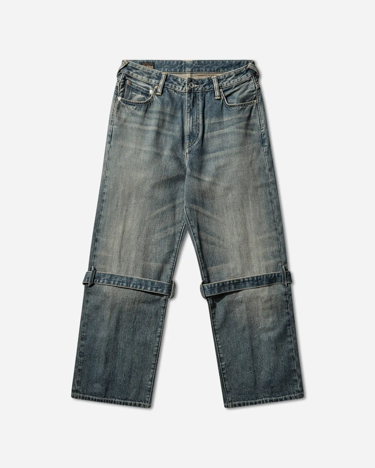 Men's Washed Bondage Jeans Indigo 1