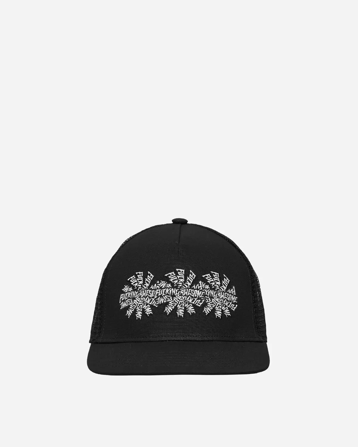 Three Sprial Trucker Hat Black 1