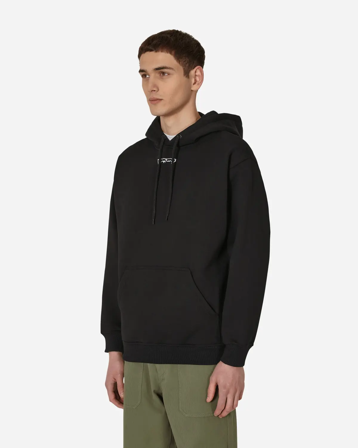 Outline Drip Hooded Sweatshirt Black 2