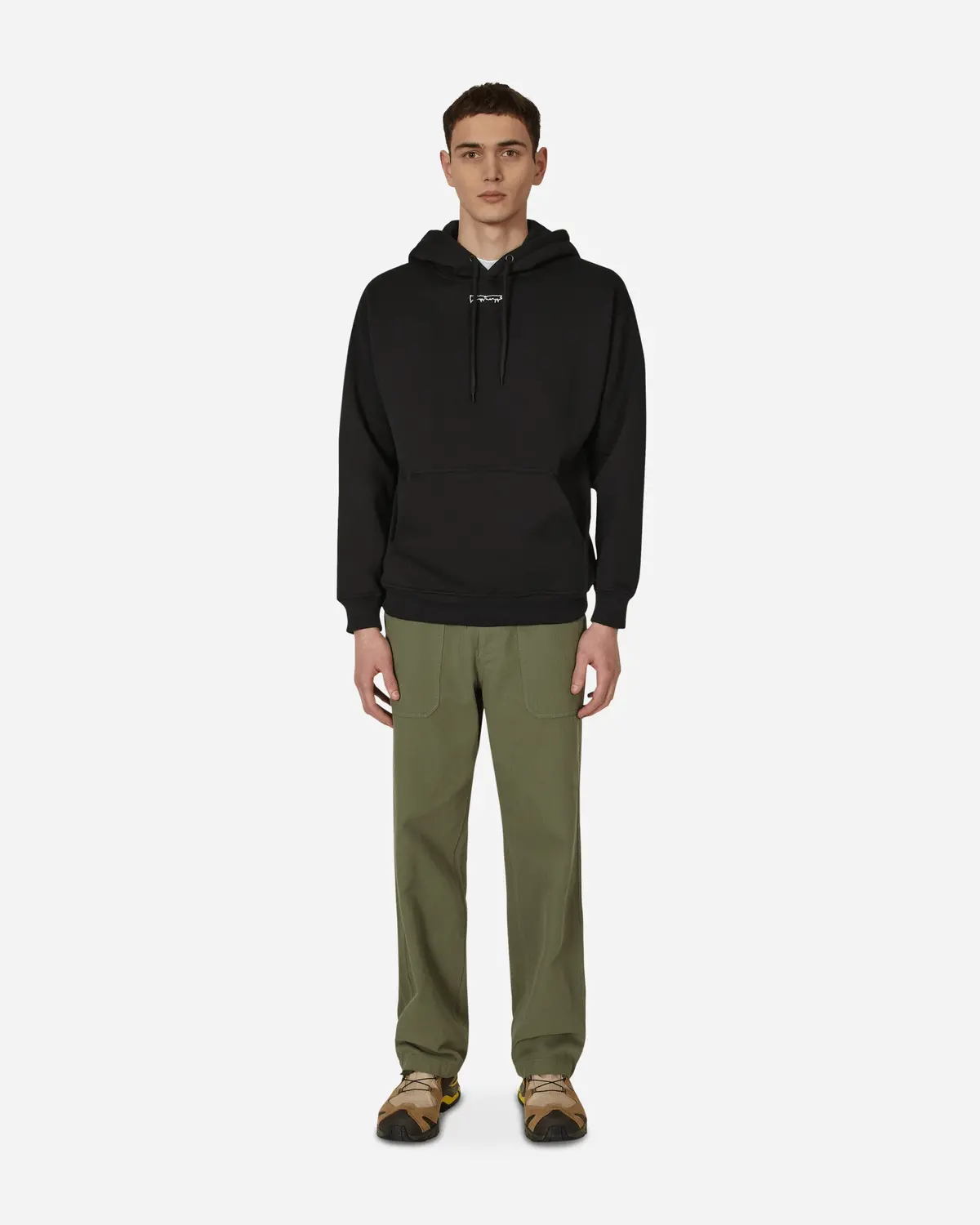 Outline Drip Hooded Sweatshirt Black 4