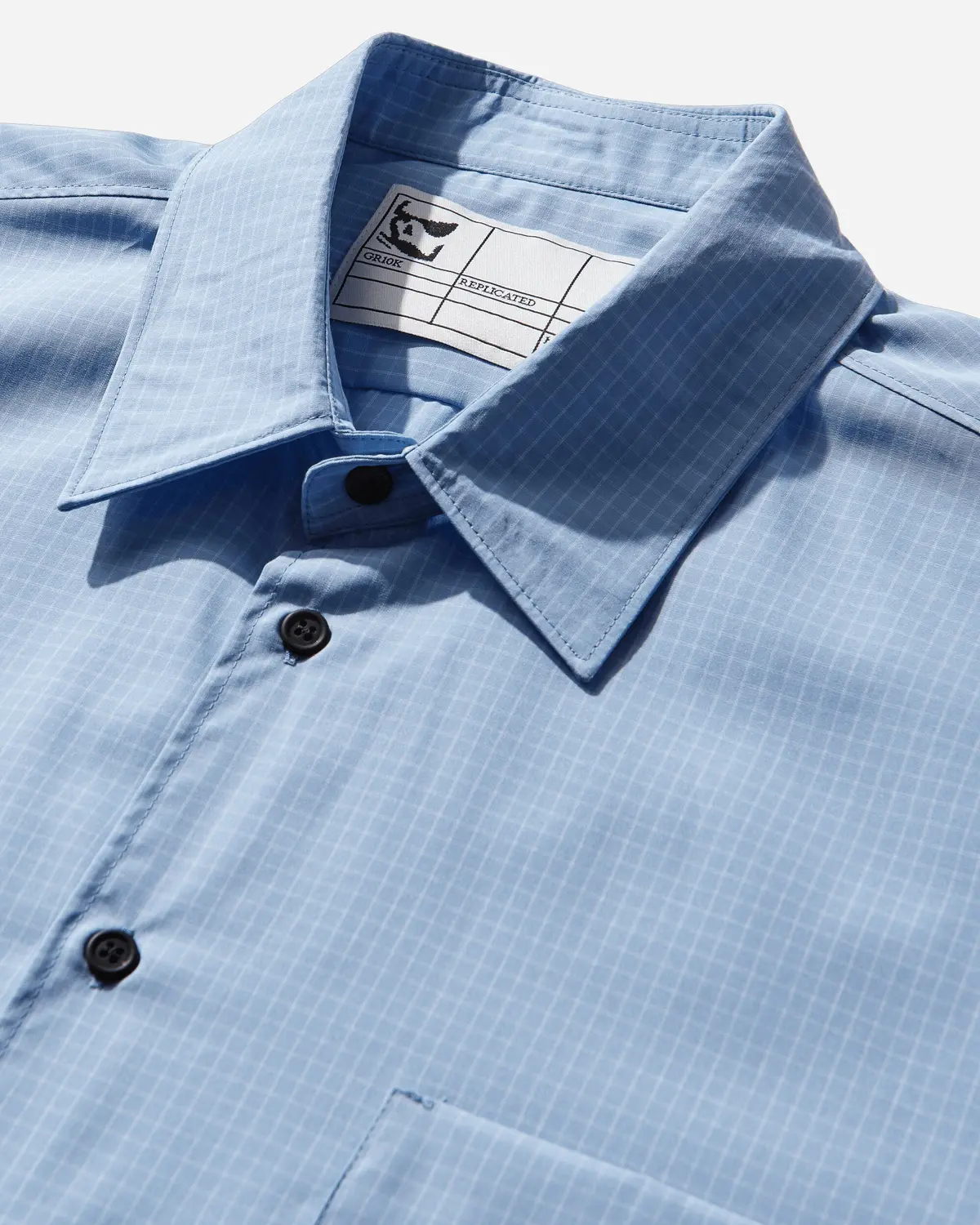Men's 21000 Replicated Longsleeve Shirt Check Light Blue 4