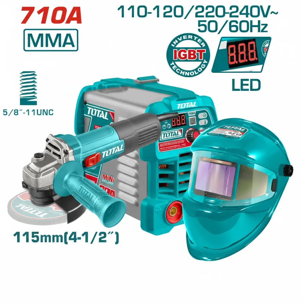 Kit Profesional De Soldadura Y Corte – Máquina Inverter + Máscara Electrónica + Esmeriladora Angular (Solo Venta Online) 1