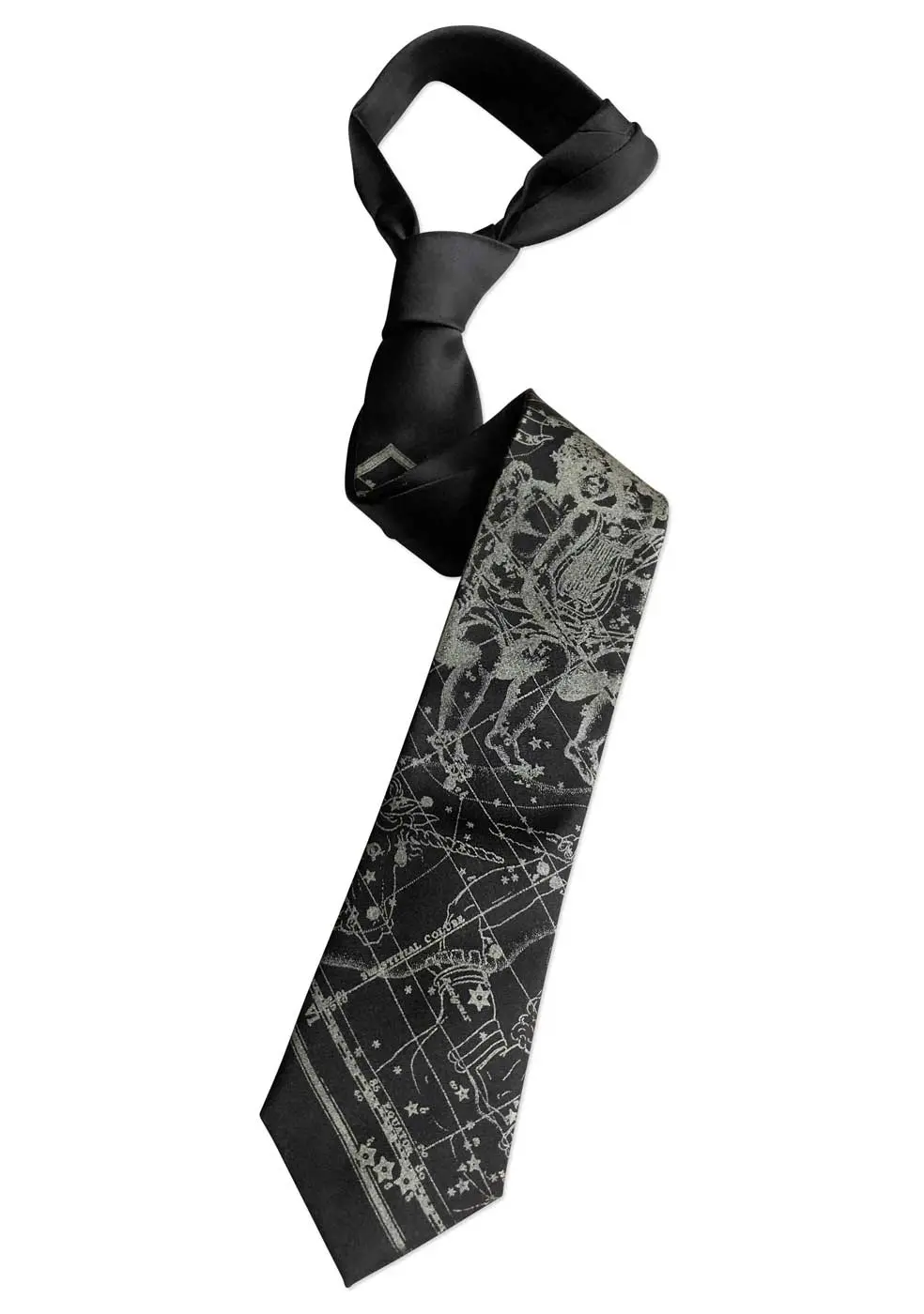 Gemini Necktie, The Twins. Zodiac Constellation Star Chart Tie 5