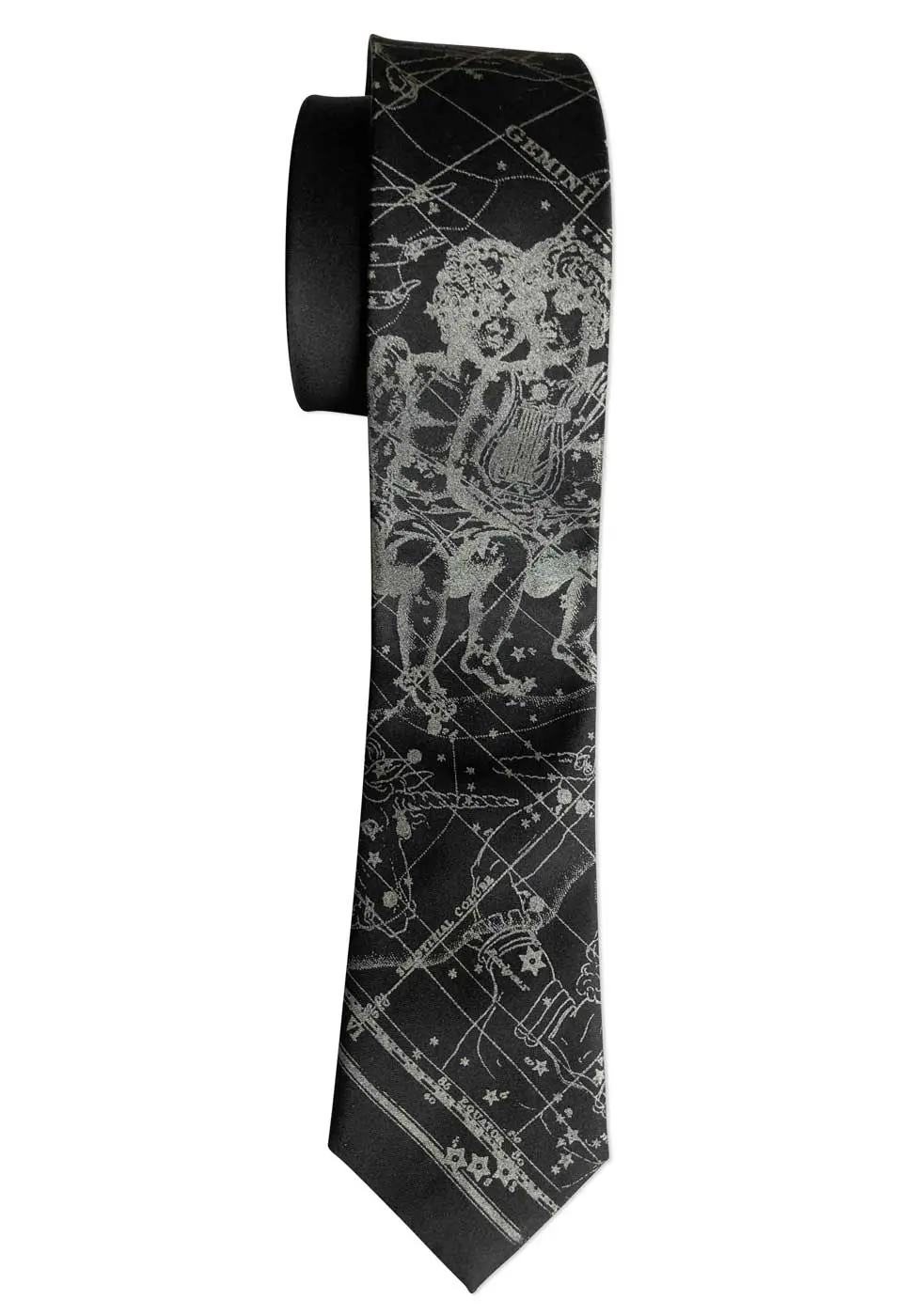 Gemini Necktie, The Twins. Zodiac Constellation Star Chart Tie 8