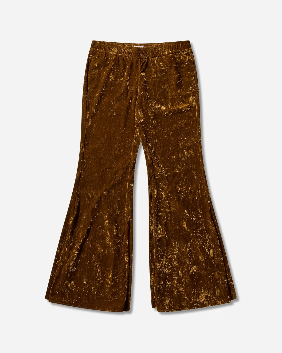 Women's Velour Flare Pants Brown Liqueur 1